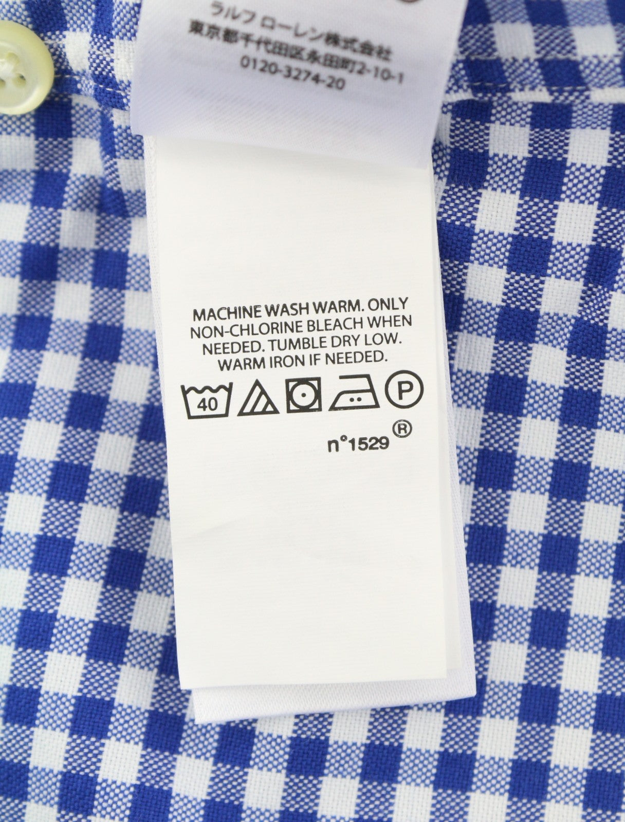 RALPH LAUREN „Core Replen“ vyriški marškinėliai, 2XL, mėlyni languoti, su sagomis žemyn iškirpte, laisvalaikio stiliaus, RRP159 