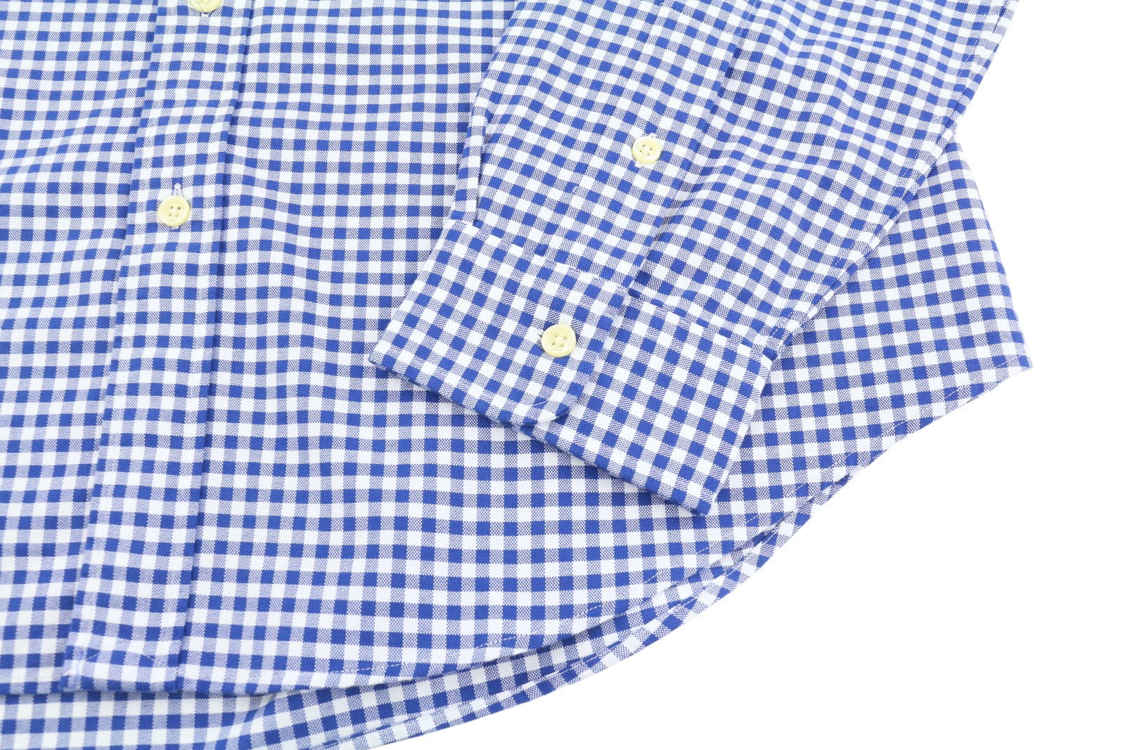 RALPH LAUREN Core Replen Men Shirt XL Blue Check Button-Down Neck Casual RRP159