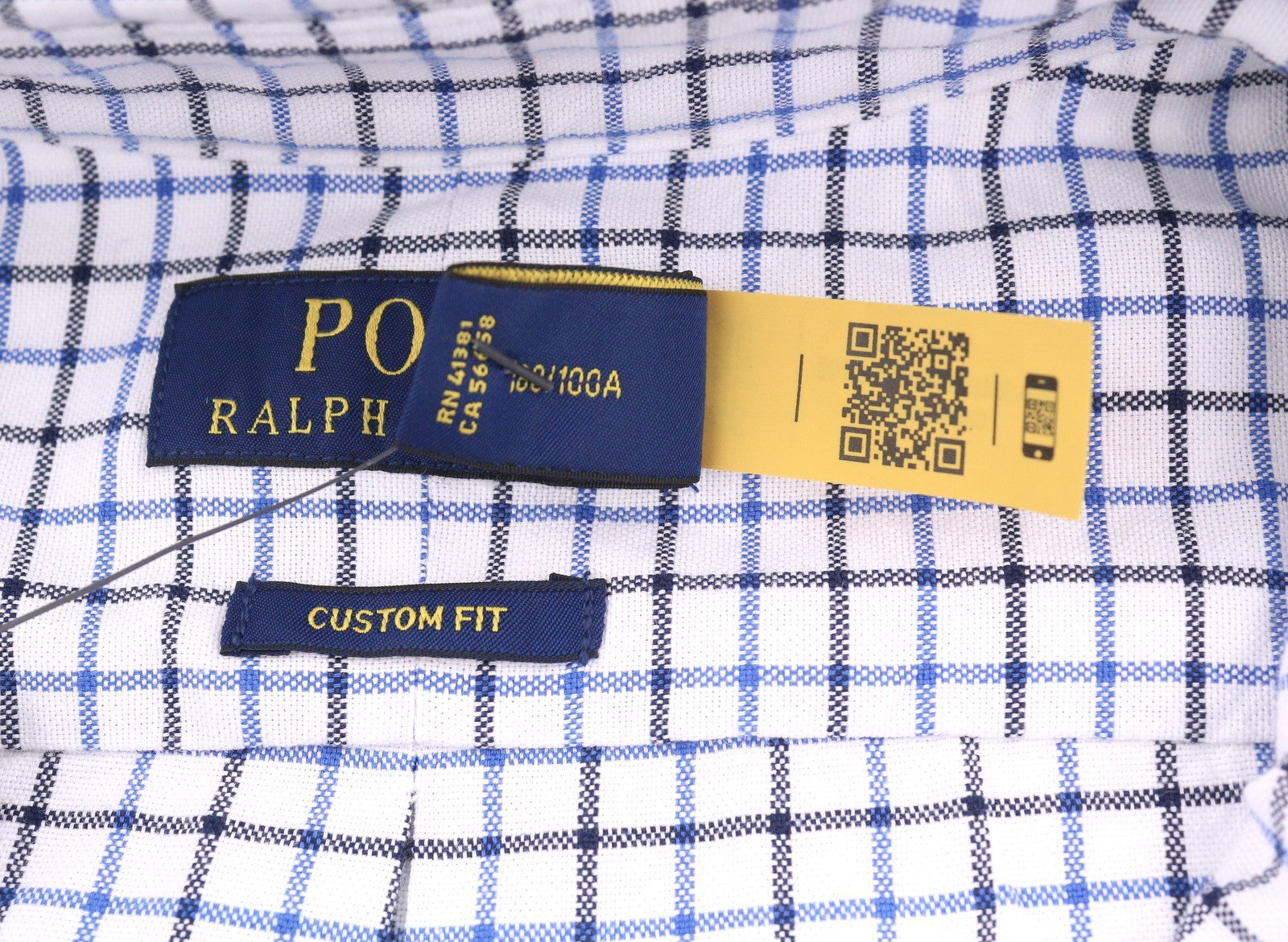 RALPH LAUREN vyriški marškinėliai L, balti languoti, su sagomis užsegama kaklo dalimi, logotipas RRP169 