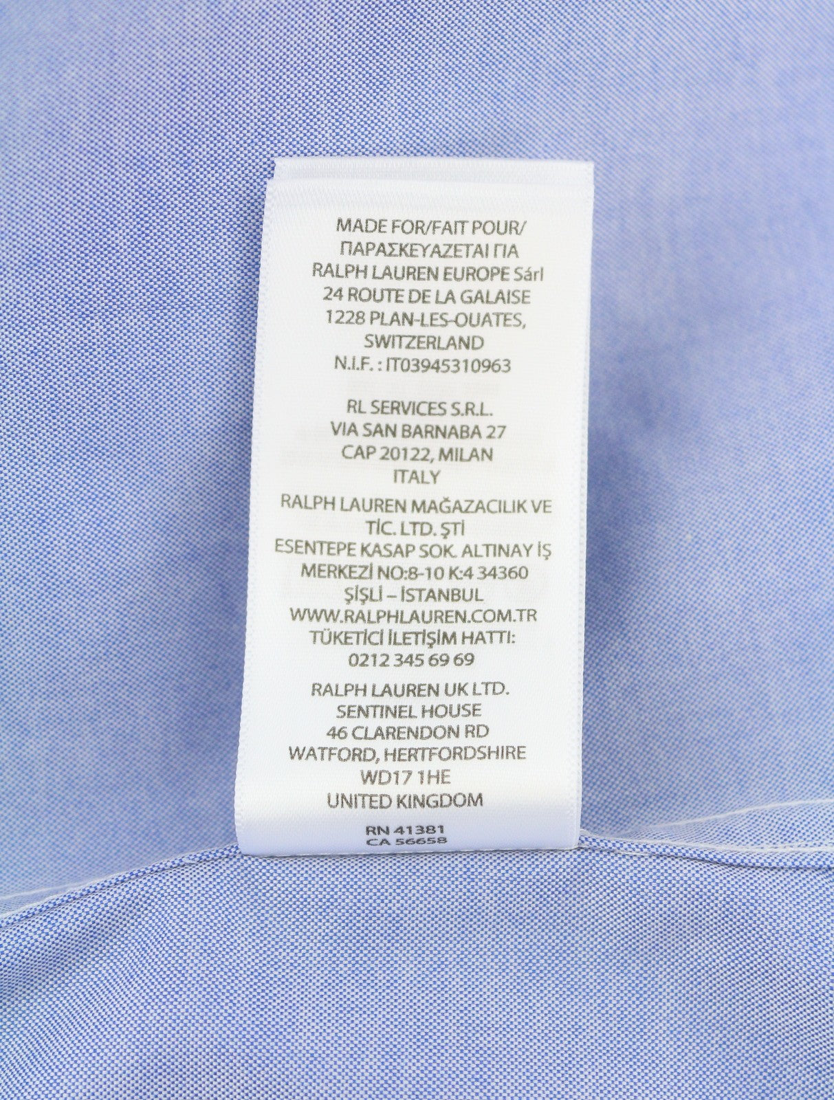 RALPH LAUREN „Core Replen“ vyriški oficialūs marškinėliai M mėlyni su sagomis žemyn iškirpte, pagal užsakymą RRP149 