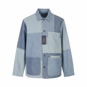 RALPH LAUREN vyriški marškinėliai S mėlyni išblukę lopai su sagomis išskleista klasikinio stiliaus RRP199 