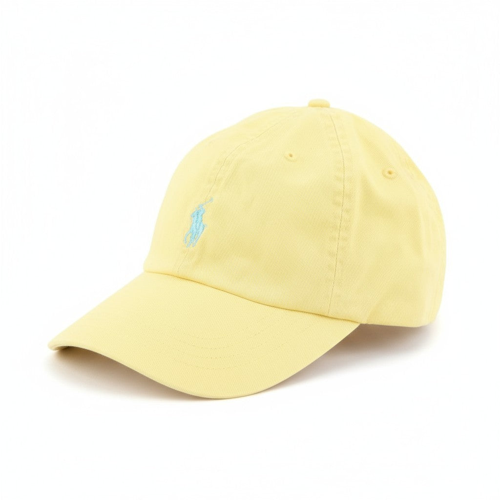 RALPH LAUREN Classic Sport Men Cap OS Yellow Embroidered Logo Baseball Unisex