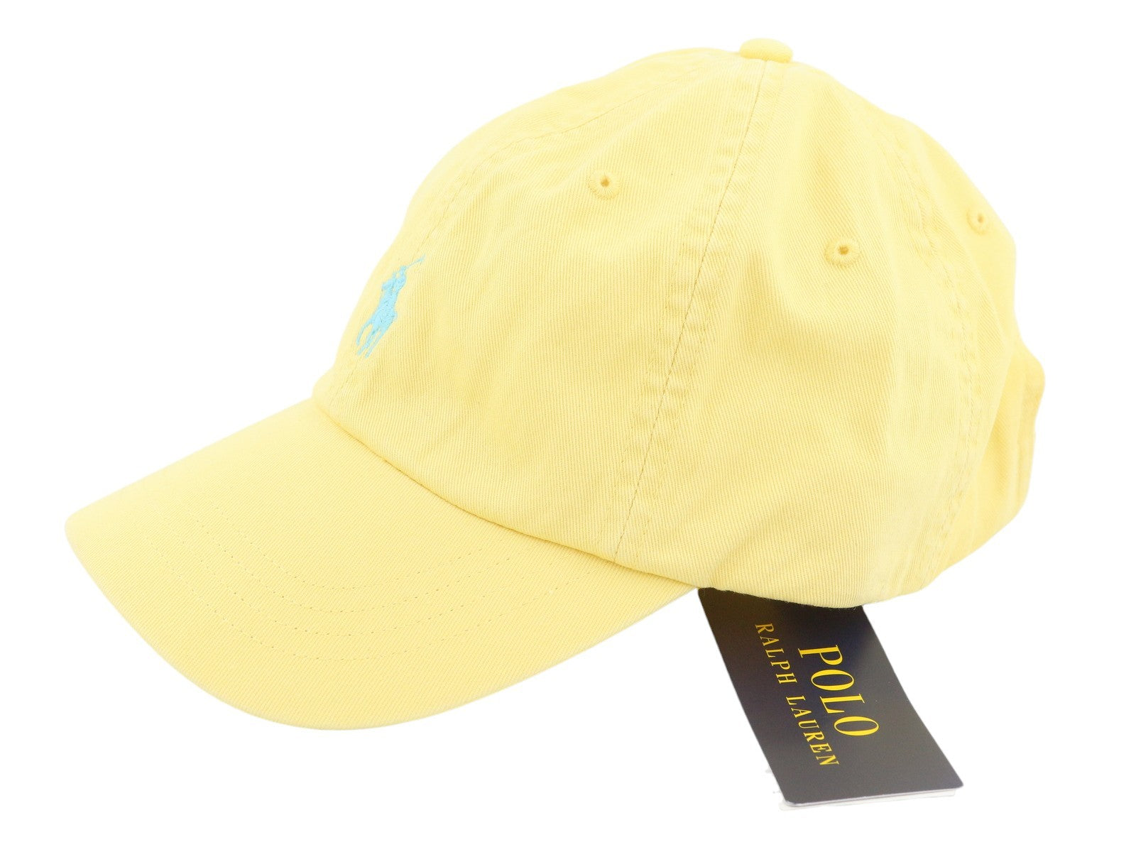 RALPH LAUREN Classic Sport Men Cap OS Yellow Embroidered Logo Baseball Unisex