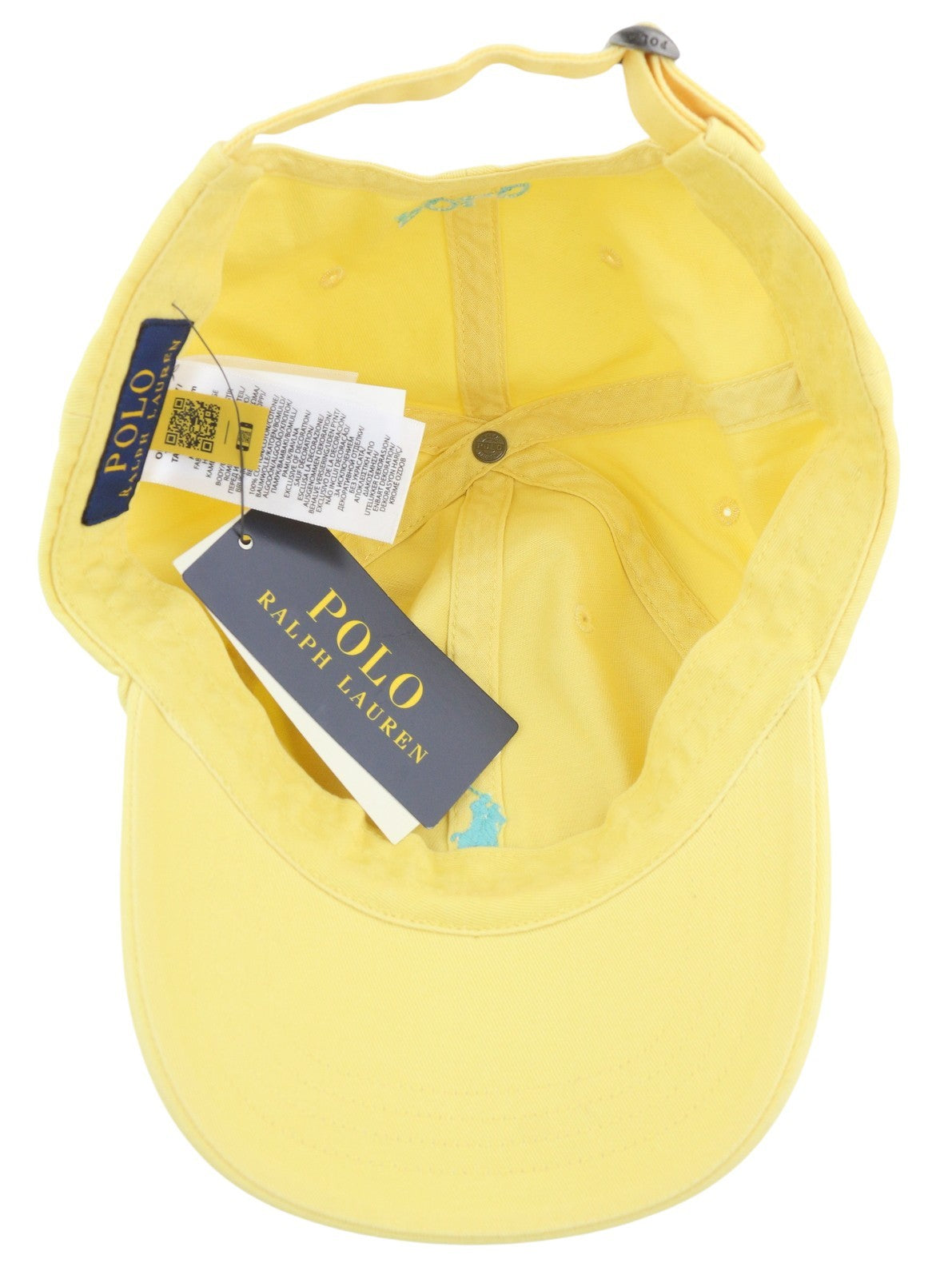 RALPH LAUREN Classic Sport Men Cap OS Yellow Embroidered Logo Baseball Unisex