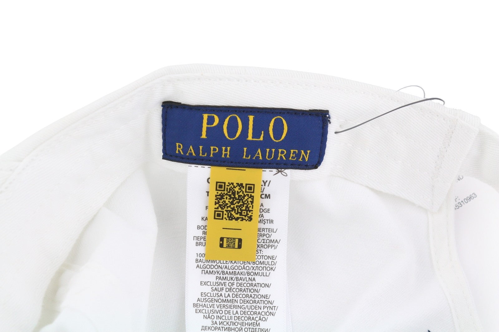 RALPH LAUREN Core Replen Men Cap OS White Embroidered Logo Baseball Unisex