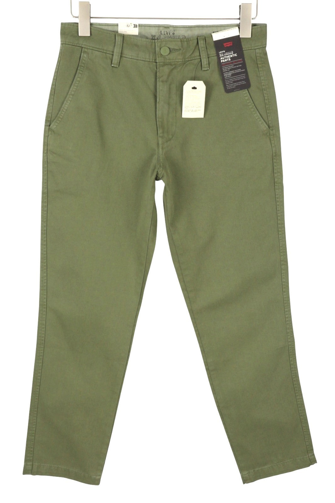 LEVI'S XX Chino Men Trousers W29/L32 Khaki Green Authentic Fit Big E Mid Waist