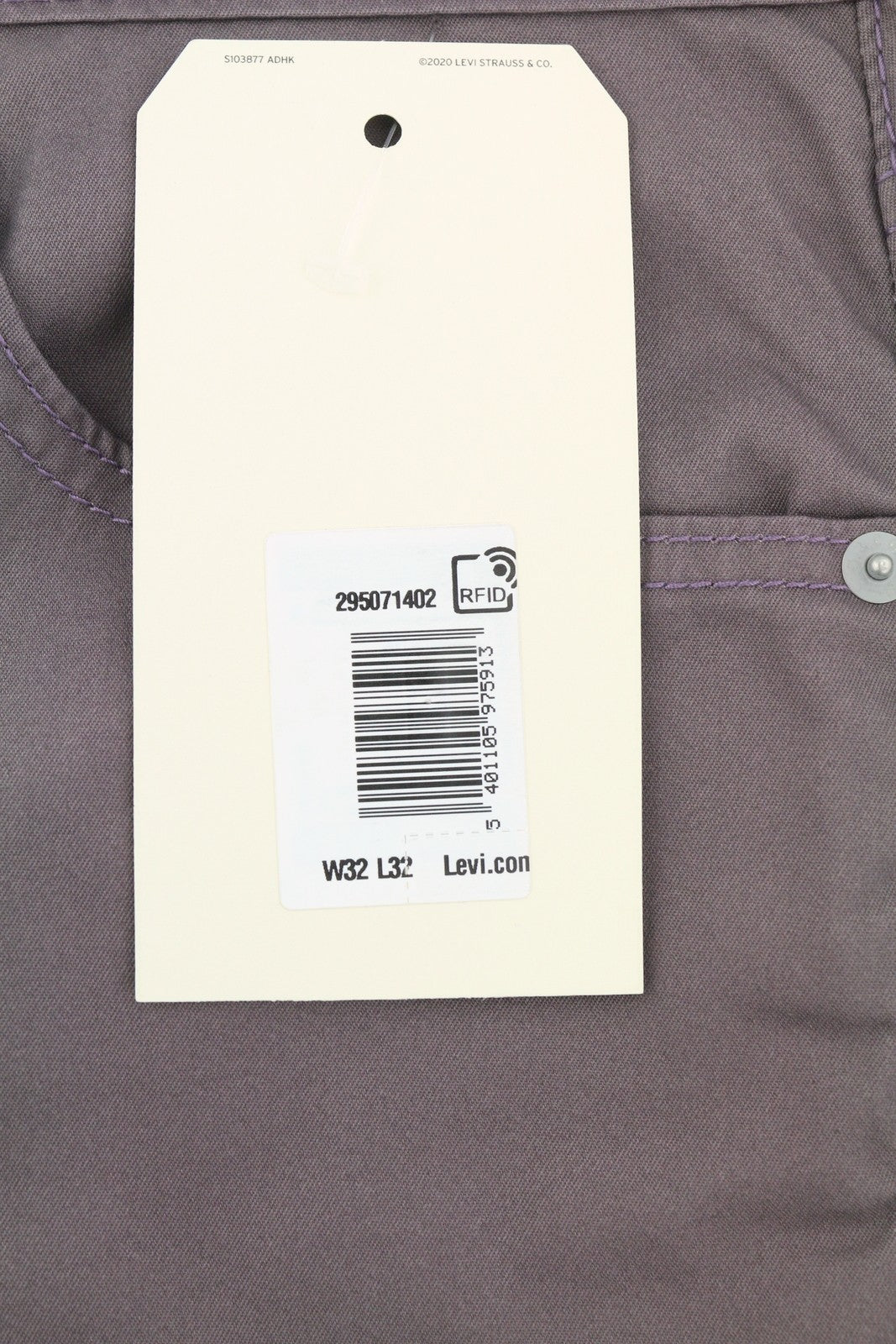 LEVI'S 502 Men Trousers W32/L32 Premium Cool Tapered Fit Zip Fly Logo Purple