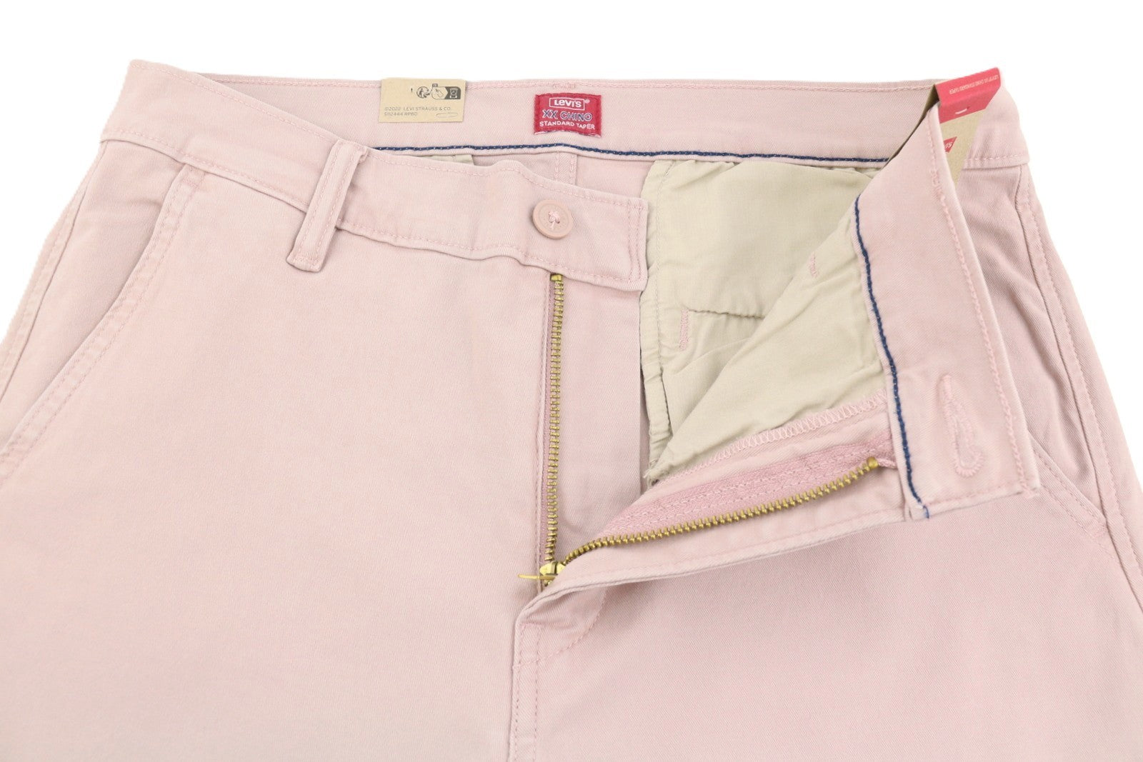 LEVI'S XX Chino Men Trousers W31/L32 Pink Standard Taper Stretch Extensible