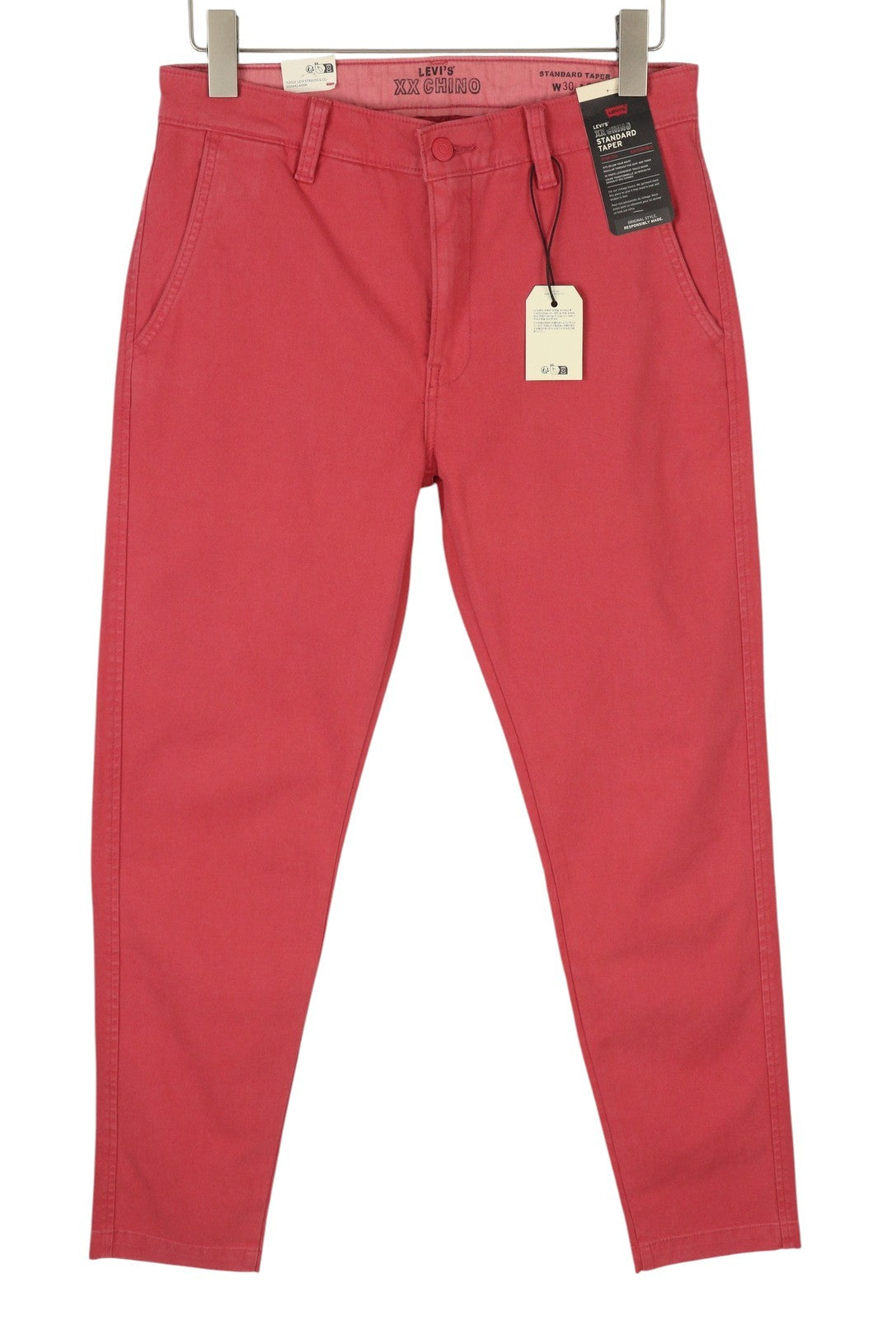 LEVI'S XX Chino Men Trousers W30/L32 Mid Pink Standard Taper Stretch Extensible