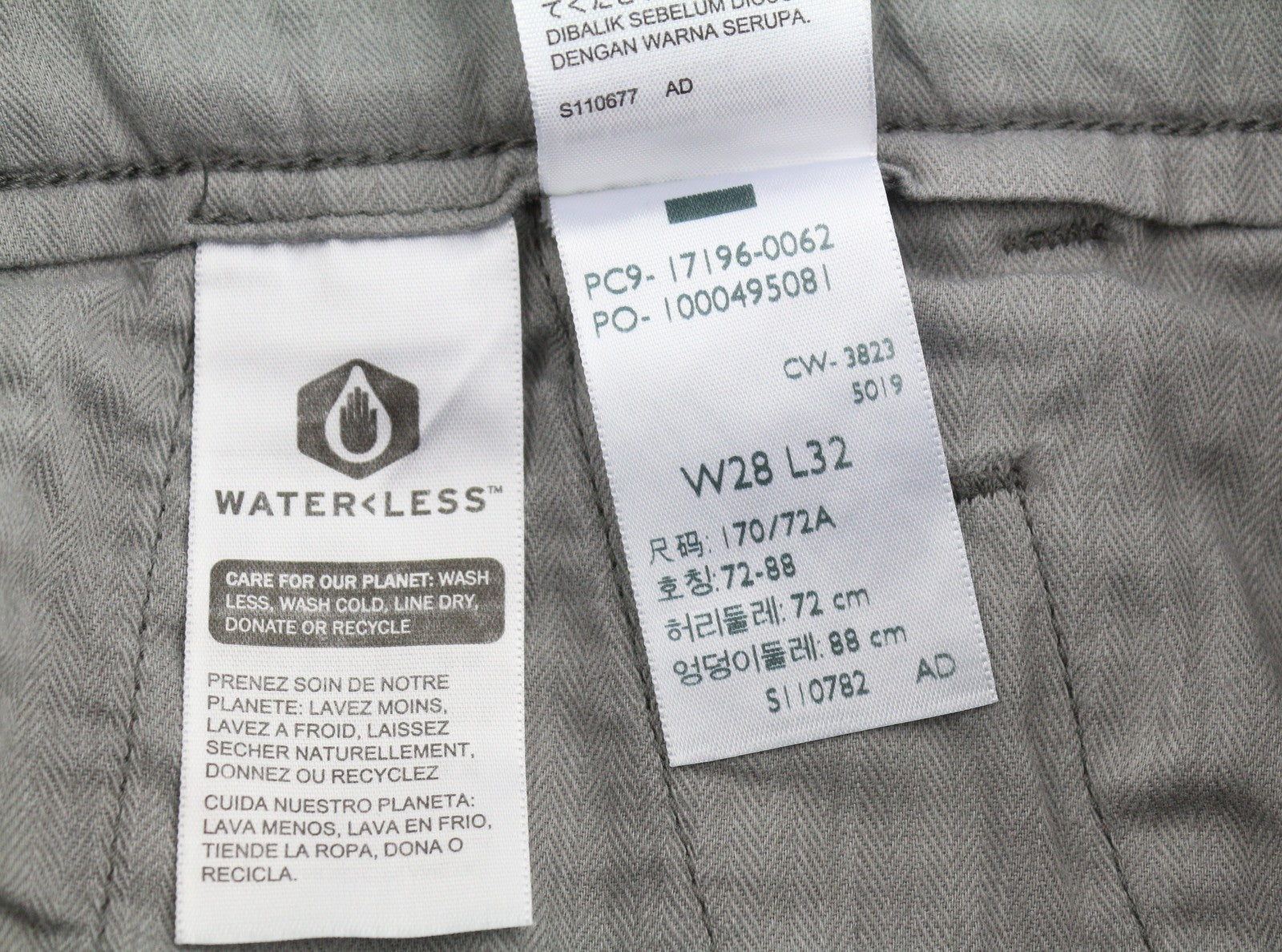 LEVI'S XX Chino Men Trousers W28/L32 Grey Standard Taper Big E Stretch Zip Fly