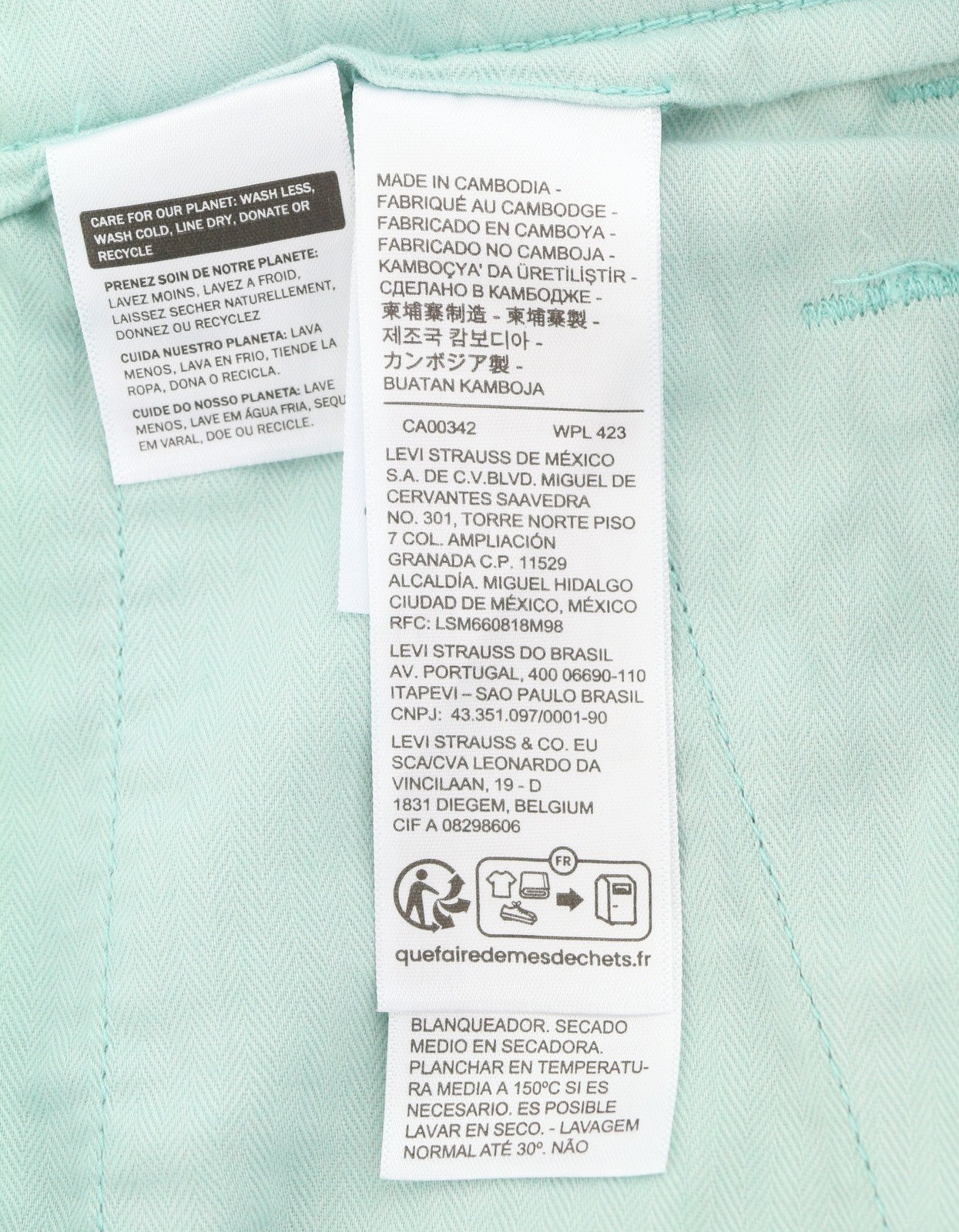 LEVI'S XX Chino Men Trousers W32/L34 Blue Standard Taper Big E Stretch Zip Fly