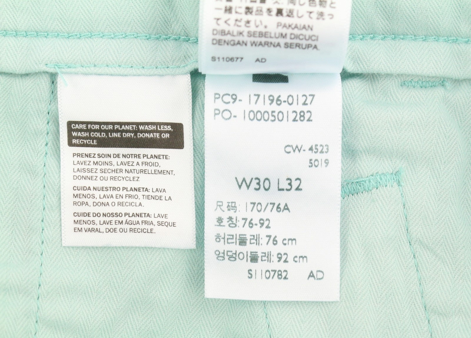 LEVI'S XX Chino Men Trousers W30/L32 Blue Standard Taper Big E Stretch Zip Fly