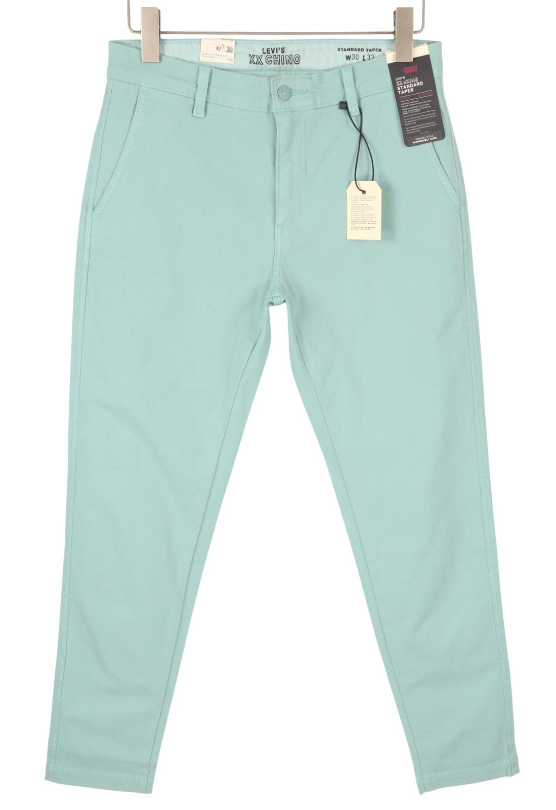 LEVI'S XX Chino Men Trousers W30/L32 Blue Standard Taper Big E Stretch Zip Fly