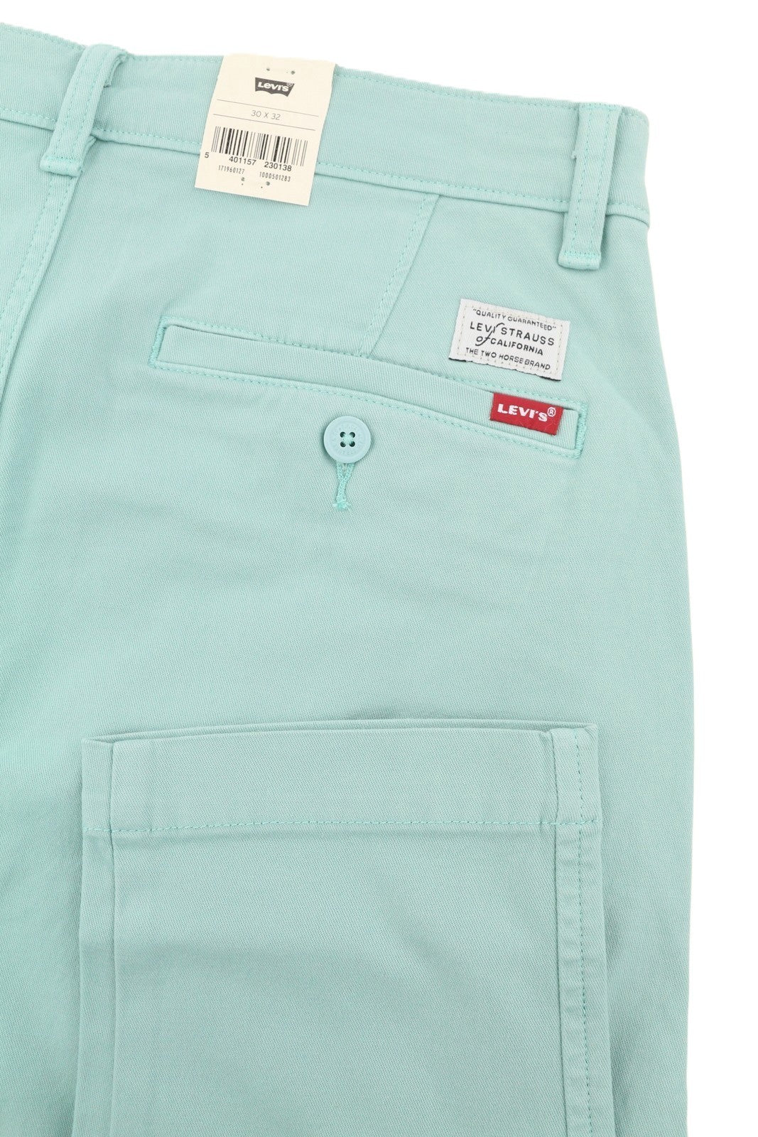 LEVI'S XX Chino Men Trousers W30/L32 Blue Standard Taper Big E Stretch Zip Fly