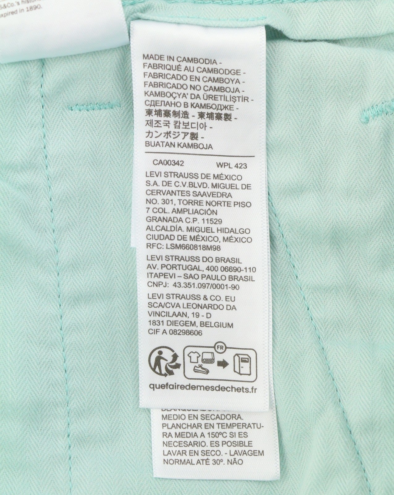 LEVI'S XX Chino Men Trousers W34/L34 Blue Standard Taper Big E Stretch Zip Fly