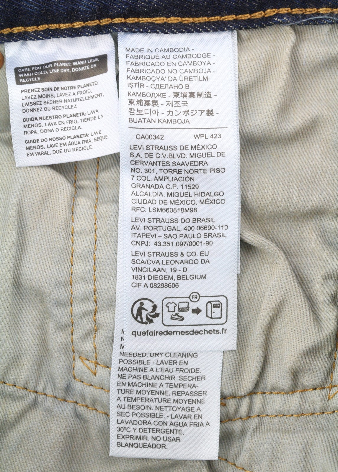 LEVI'S 501 Men Jeans W33/L30 Premium Straight Fit Advanced Stretch Faded Blue