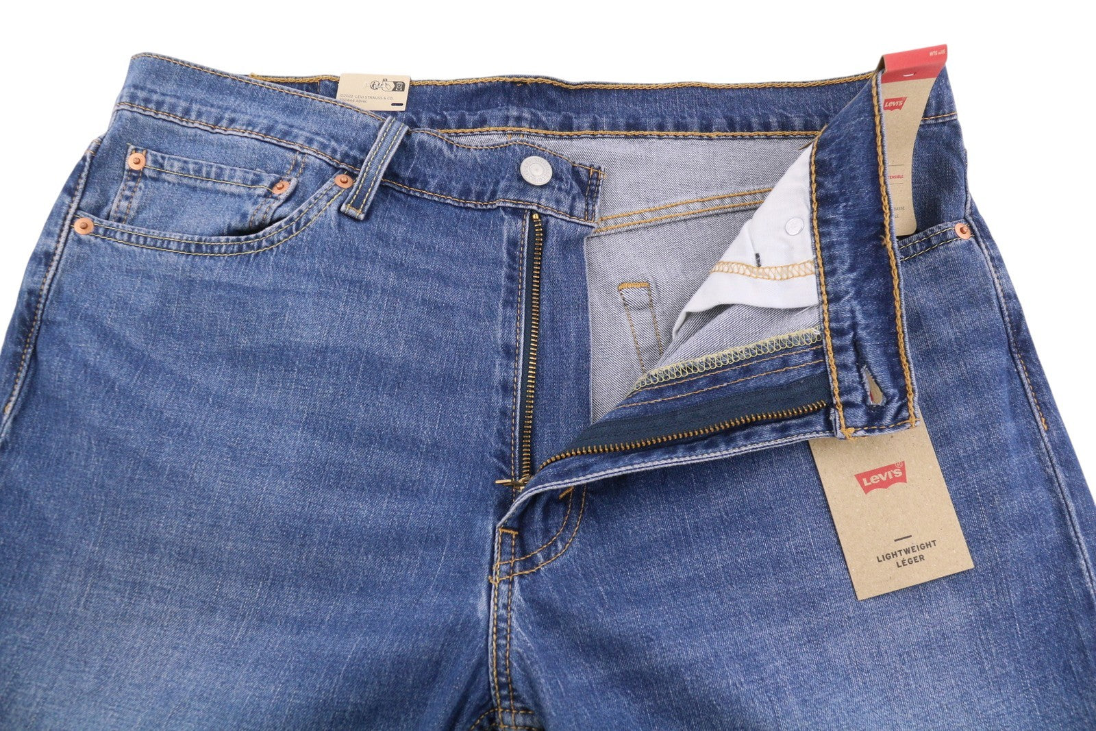 LEVI'S 511 Men Jeans W36/L36 Blue Faded Lightweight Denim Stretch Extensible
