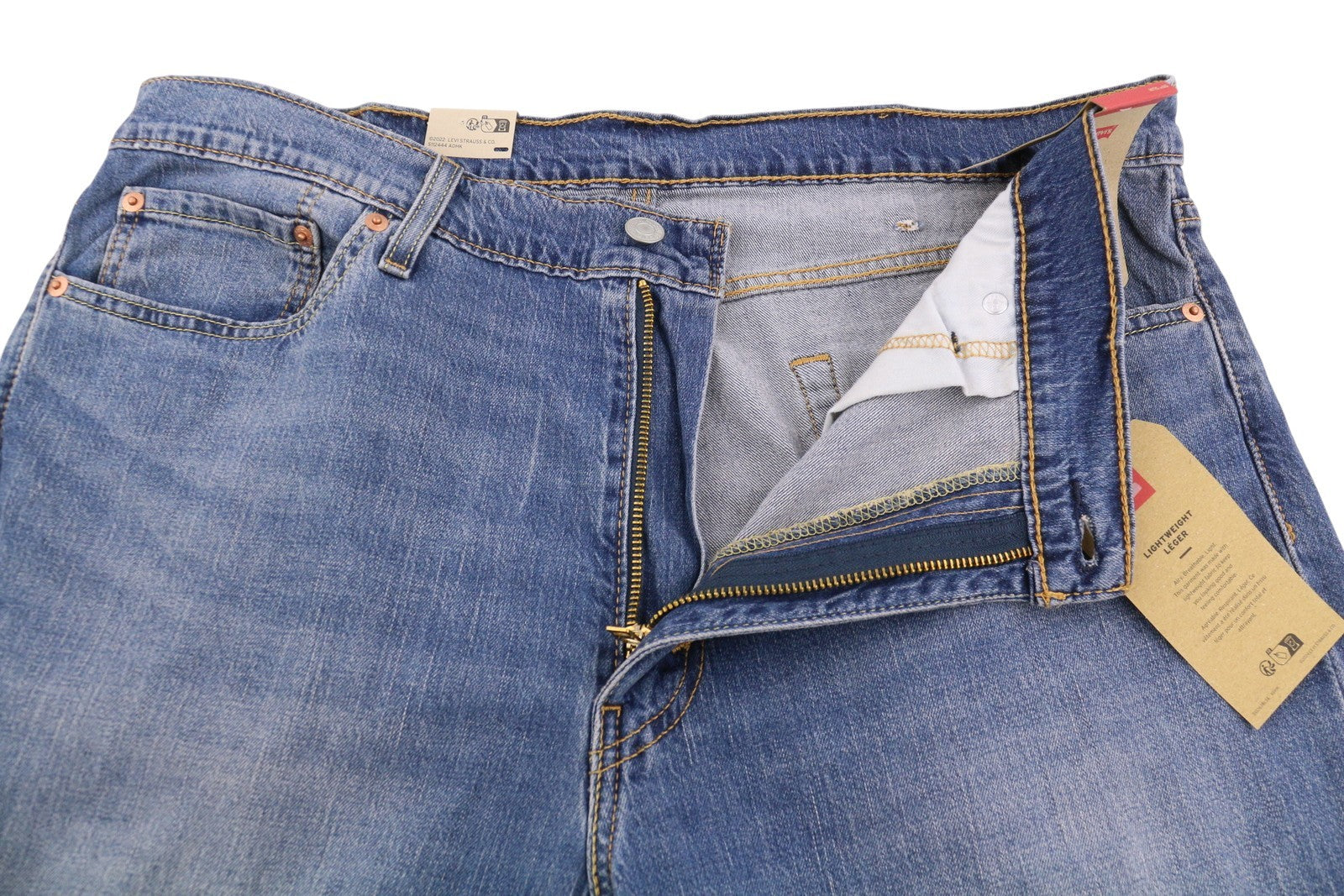 LEVI'S 511 Men Jeans W38/L34 Blue Faded Lightweight Denim Stretch Extensible