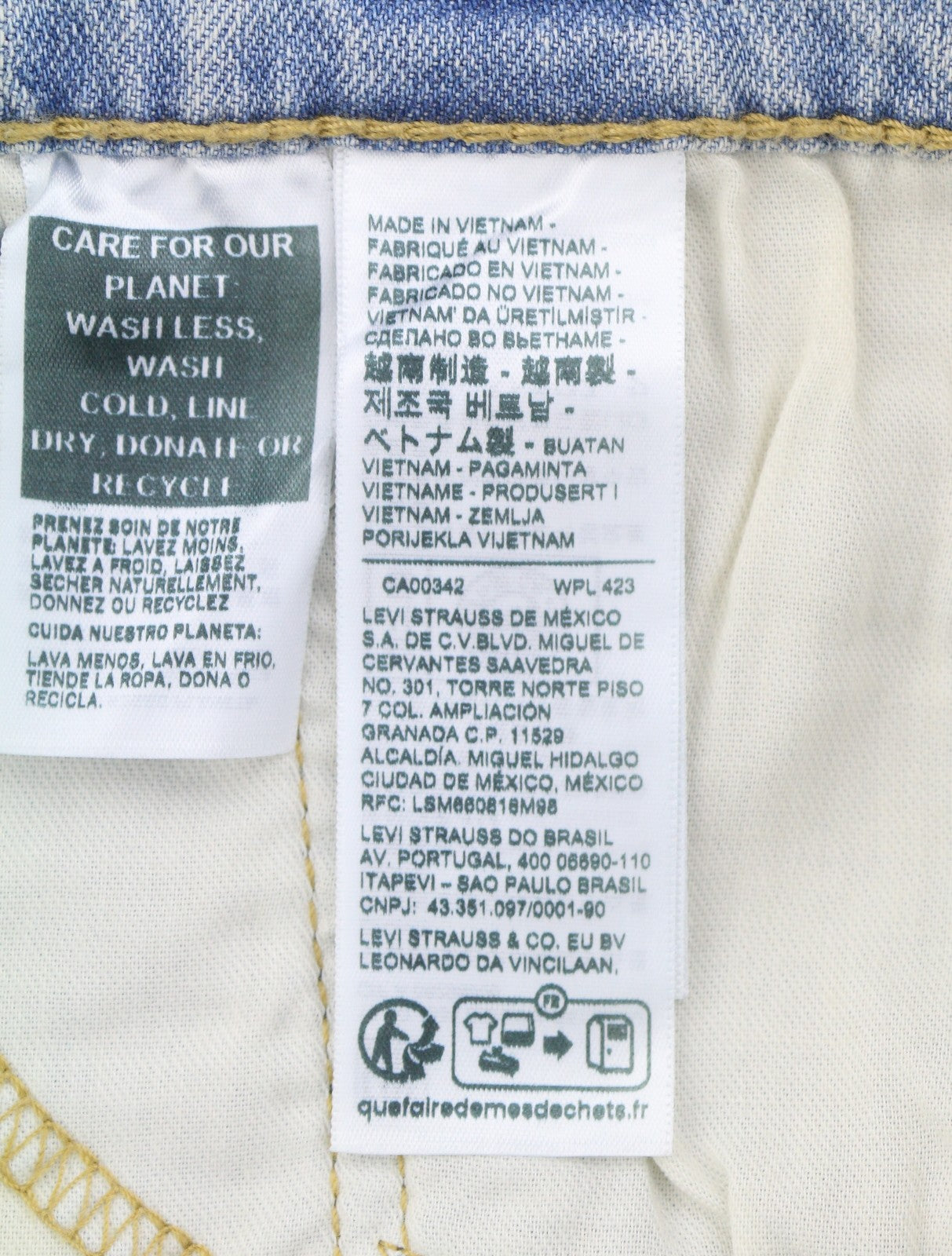 LEVI'S 512 Men Jeans W32/L32 Slim Taper Stretch Extensible Faded Denim Blue