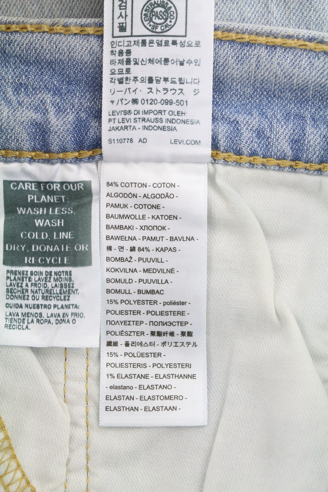 LEVI'S 512 Men Jeans W33/L32 Slim Taper Stretch Extensible Faded Denim Blue