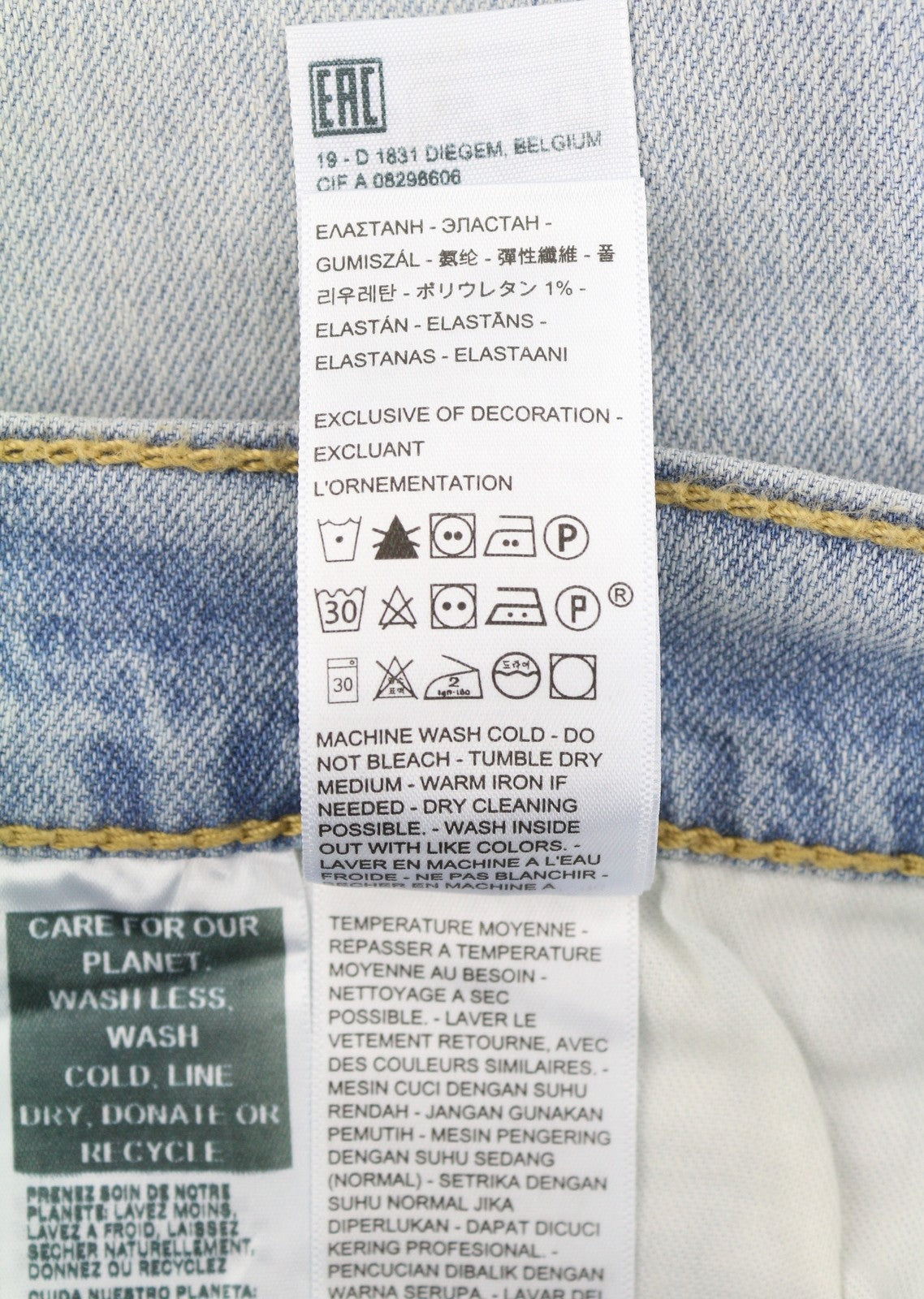 LEVI'S 512 Men Jeans W33/L32 Slim Taper Stretch Extensible Faded Denim Blue