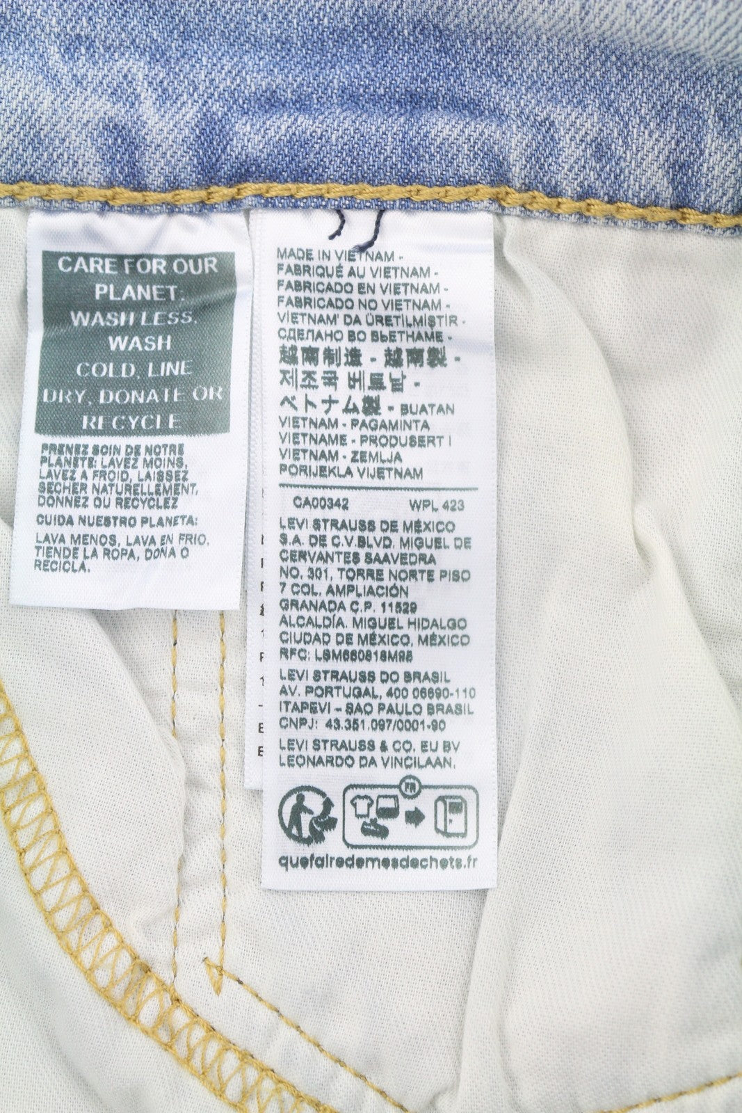 LEVI'S 512 Men Jeans W33/L32 Slim Taper Stretch Extensible Faded Denim Blue