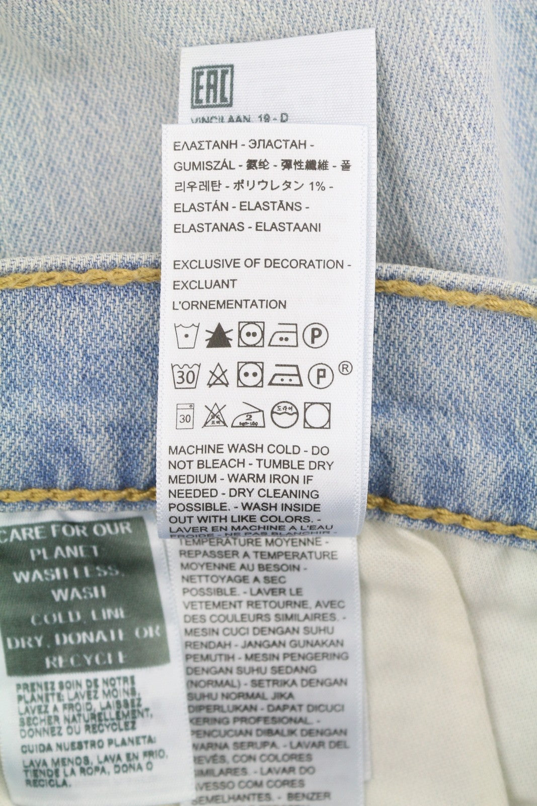 LEVI'S 512 Men Jeans W32/L34 Slim Taper Stretch Extensible Faded Denim Blue