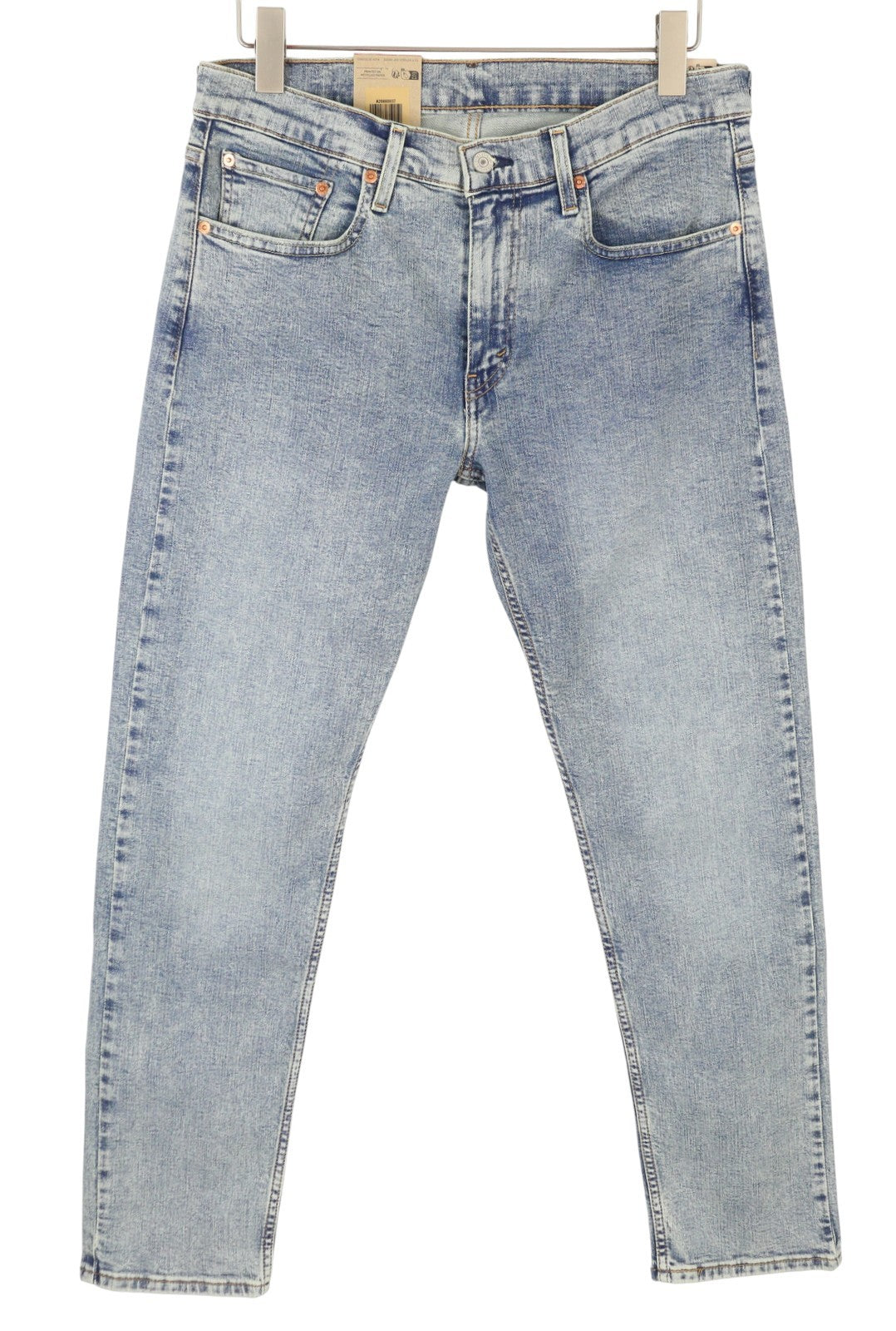 LEVI'S 502 Men Jeans W31/L32 Tapered Stretch Extensible Zip Faded Blue Denim