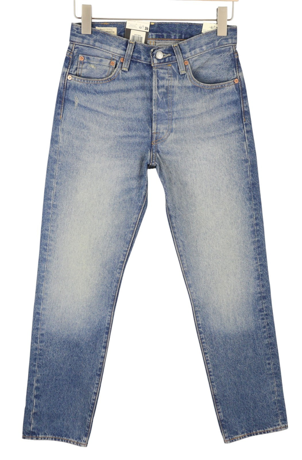 LEVI'S 501 '54 Men Jeans W29/L32 Premium Big E Straight Fit Distress Faded Blue