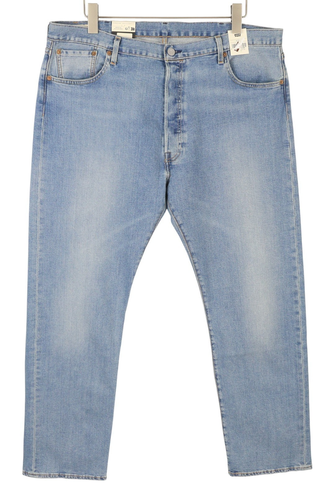 LEVI'S 501 Men Jeans W40/L32 Premium Big E Straight Fit Button Fly Faded Blue