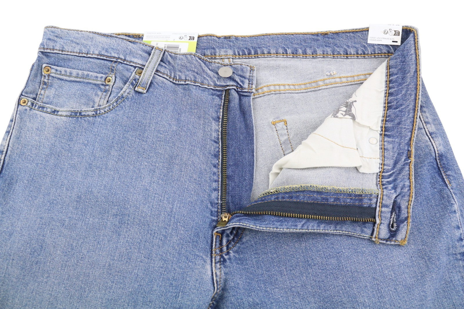 LEVI'S 511 Men Jeans W38/L34 Slim Flex Stretch Extensible Zip Fly Faded Blue