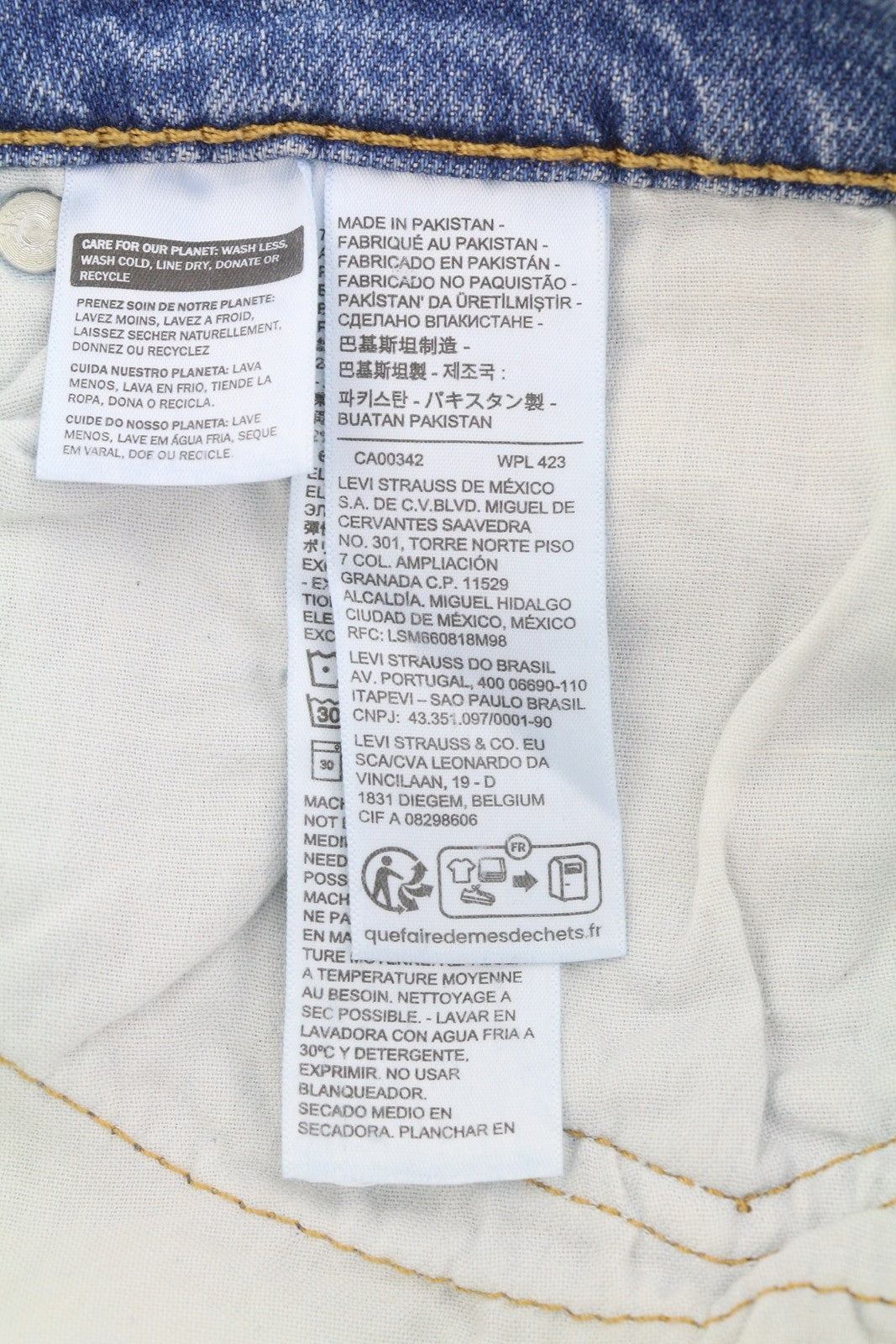 LEVI'S 511 Men Jeans W38/L34 Slim Flex Stretch Extensible Zip Fly Faded Blue