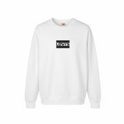 LEVI'S Standard Fit Men Sweatshirt L White Crew Neck Front Logo Cotton Pullover