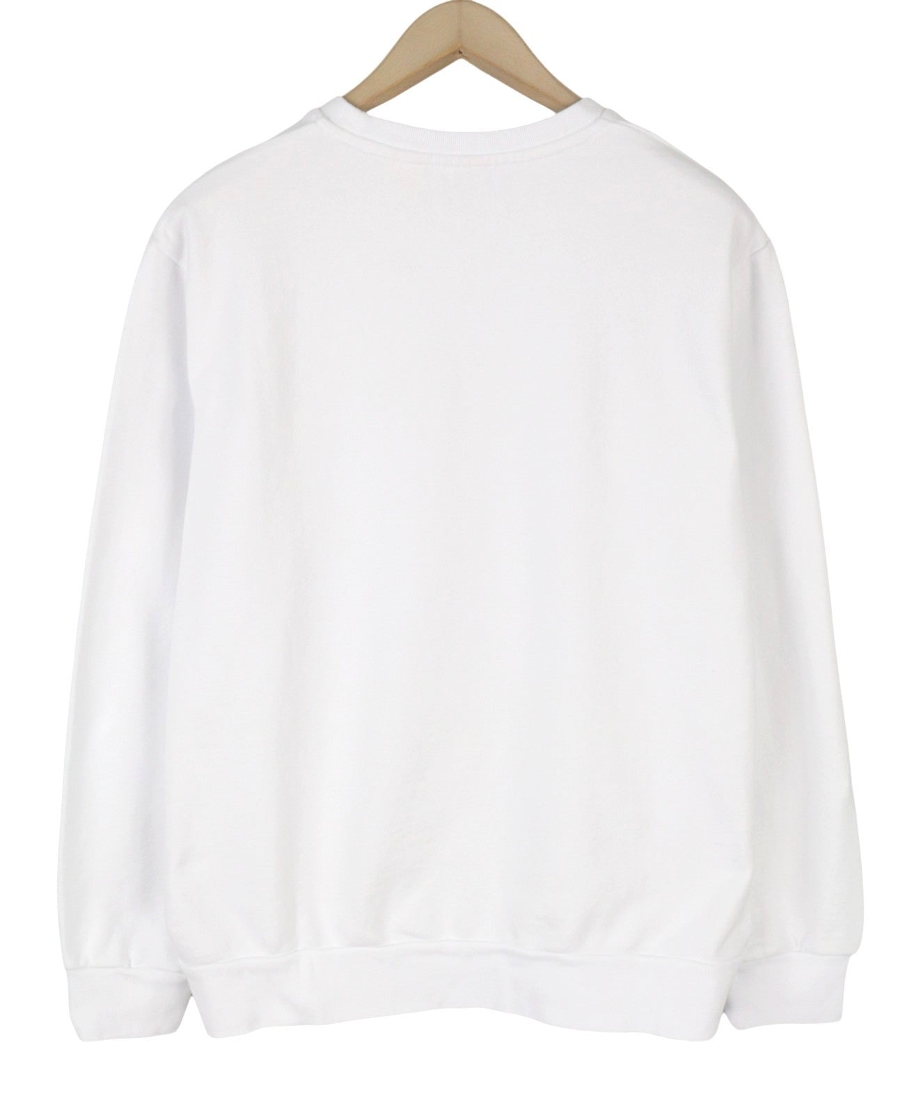 LEVI'S Standard Fit Men Sweatshirt S White Crew Neck Front Logo Cotton Pullover