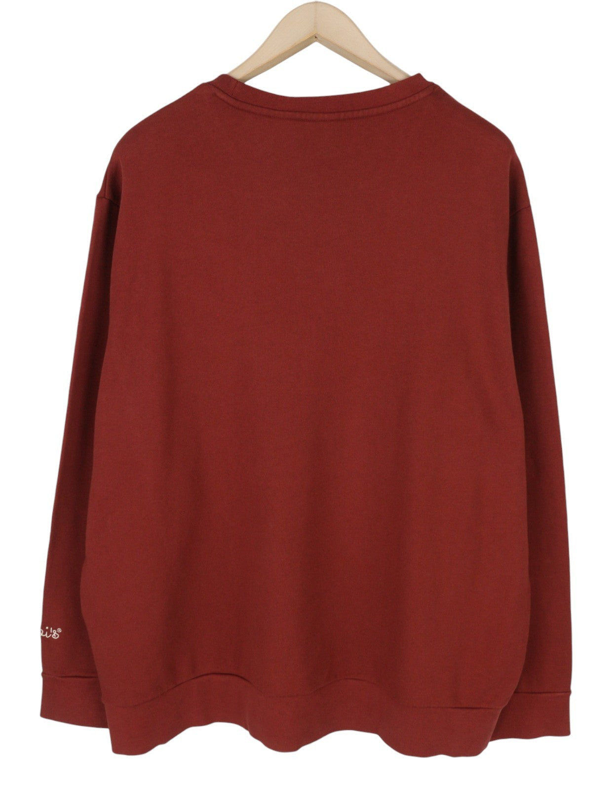 LEVI'S Standard Fit Men Sweatshirt 2XL Red Crew Neck Front Logo Cotton Pullover