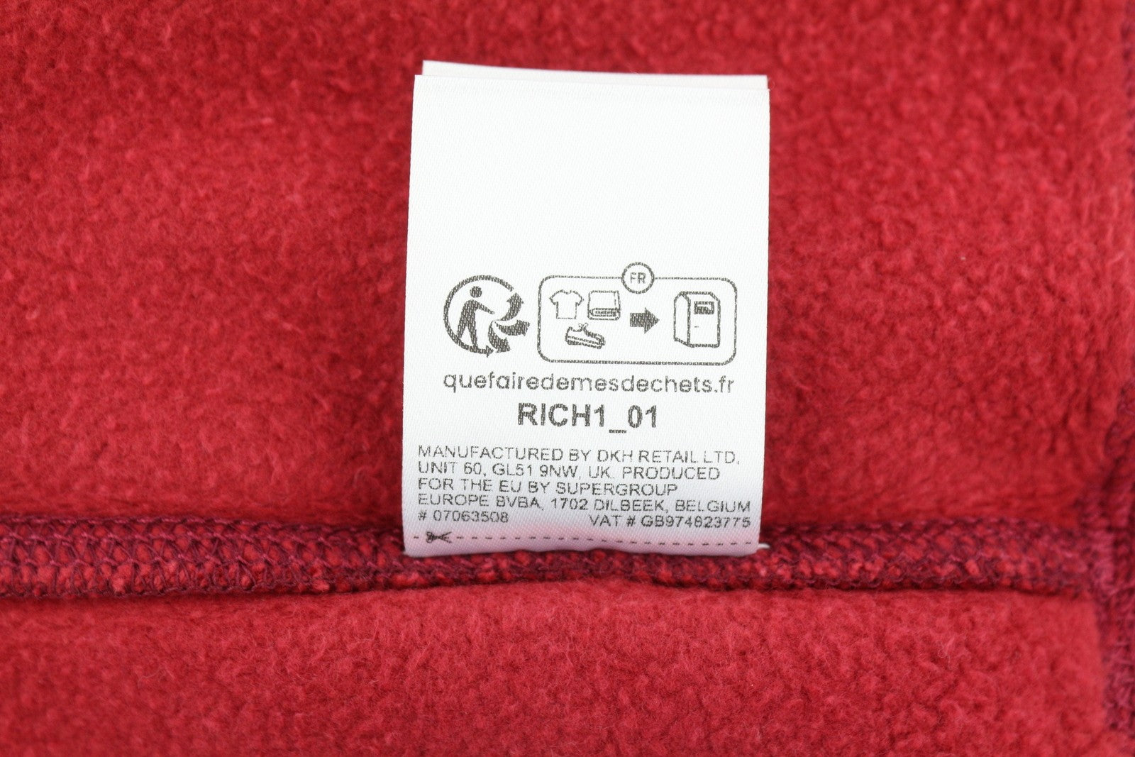 SUPERDRY Vintage Athletic Half Zip Men Sweatshirt M Red Logo Cotton Pullover