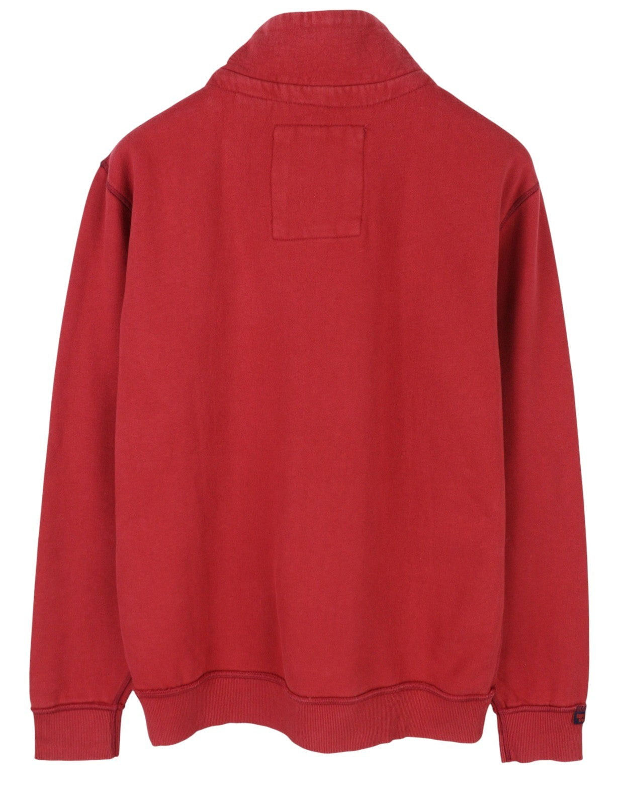 SUPERDRY Vintage Athletic Half Zip Men Sweatshirt M Red Logo Cotton Pullover