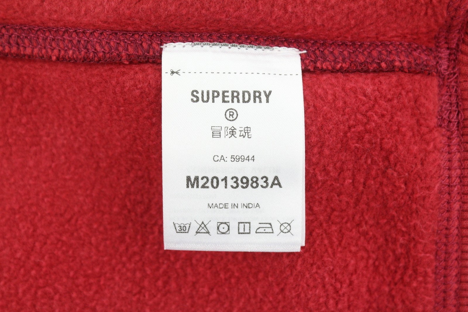 SUPERDRY Vintage Athletic Half Zip Men Sweatshirt M Red Logo Cotton Pullover