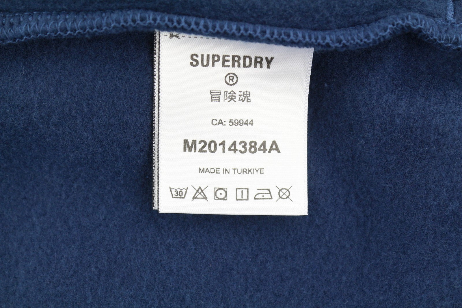 SUPERDRY Vintage Ath Oversized Hood Men Hoodie M Dark Blue Logo Cotton Pullover