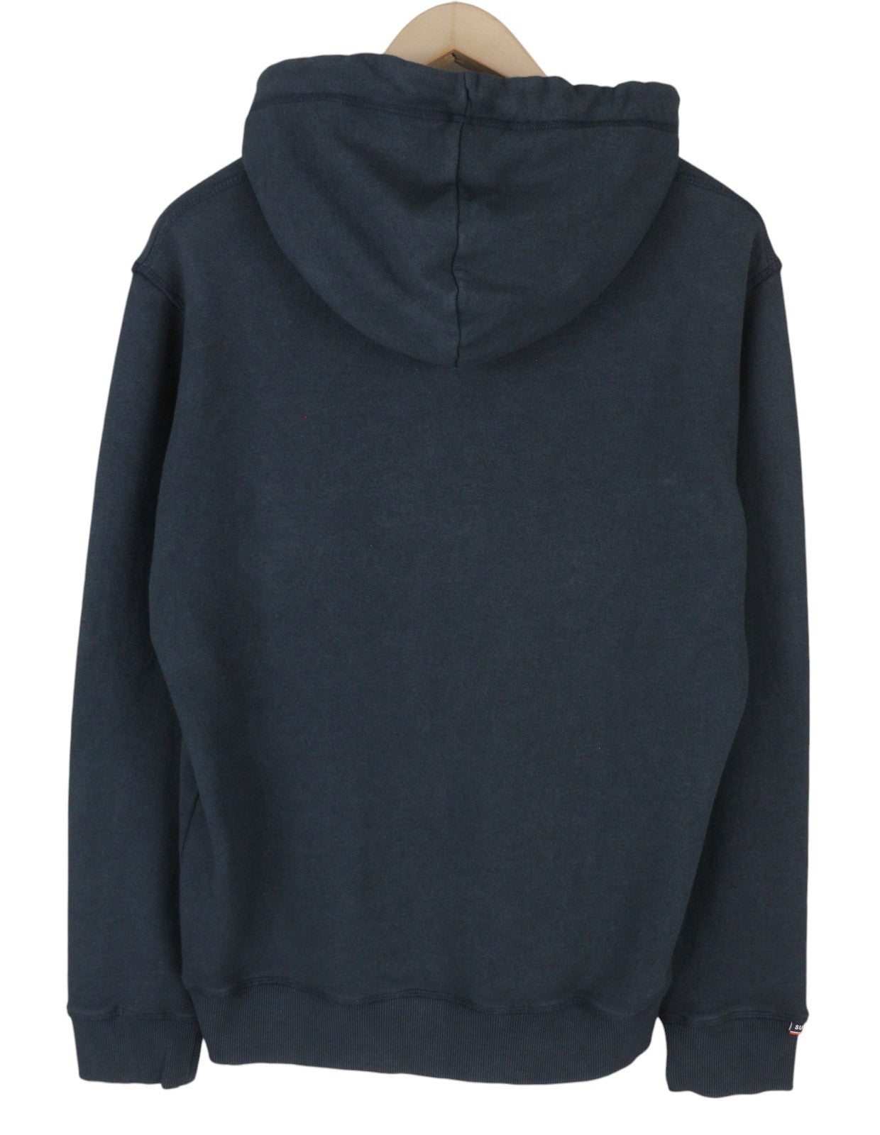 SUPERDRY Track & Field Graphic Men Hoodie M Dark Blue Kangaroo Pocket Pullover