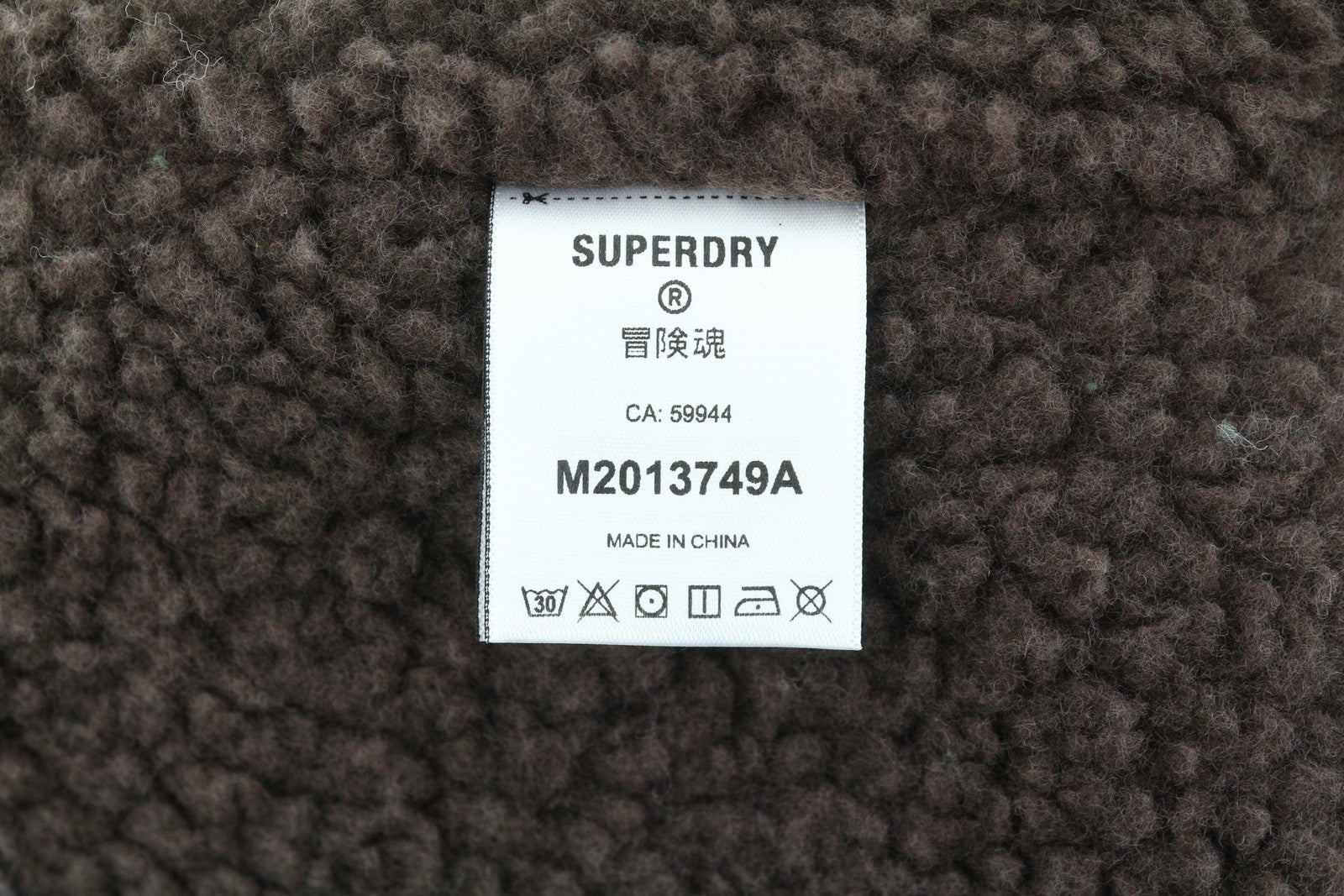 SUPERDRY Borg Lined Ziphood Men Hoodie M Green Sherpa Lined Pockets Full Zip