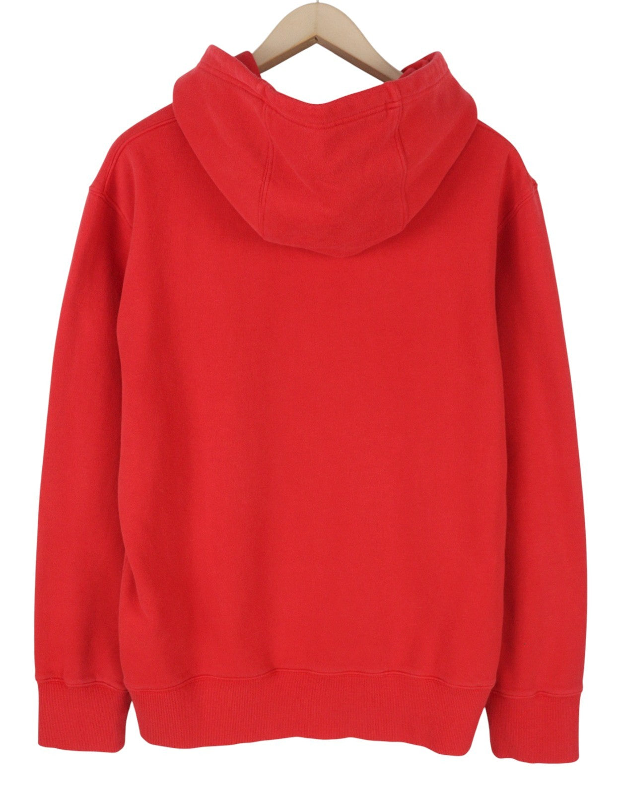 SUPERDRY Vintage Washed Men Hoodie M Red Kangaroo Pocket Front Logo Pullover