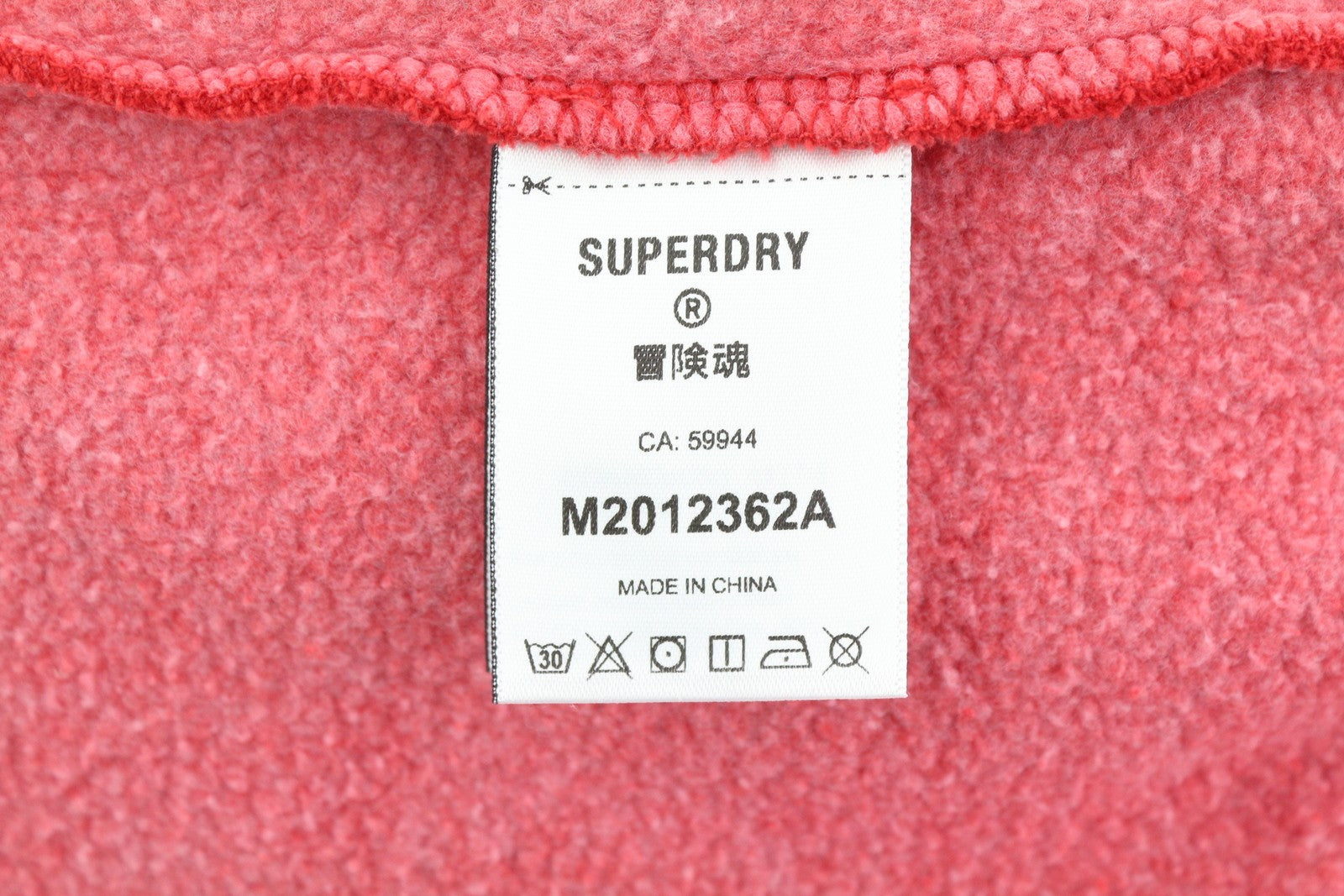 SUPERDRY Vintage Washed Men Hoodie M Red Kangaroo Pocket Front Logo Pullover