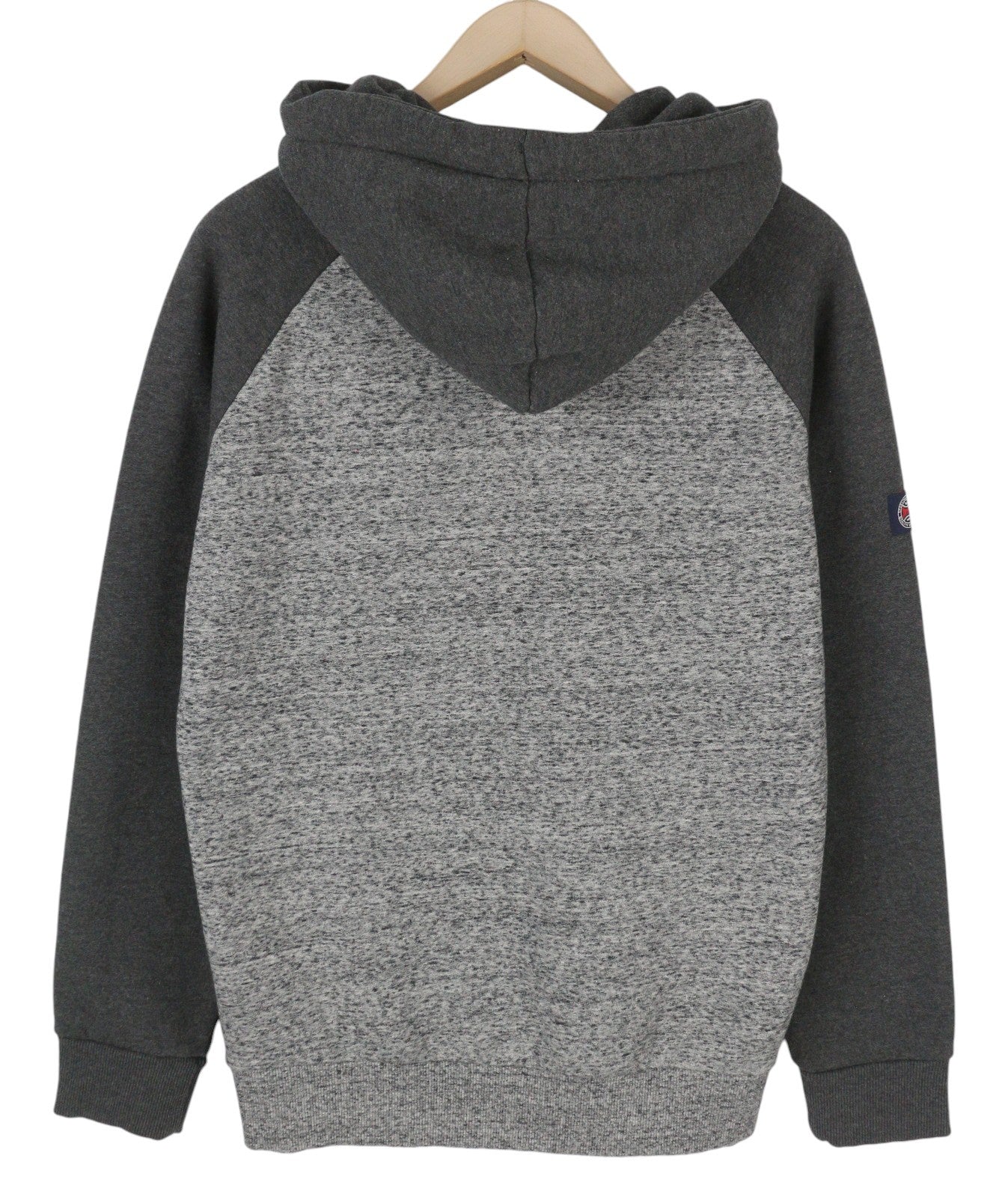 SUPERDRY Athletic VL Raglan Men Hoodie M Grey Melange Kangaroo Logo Pullover