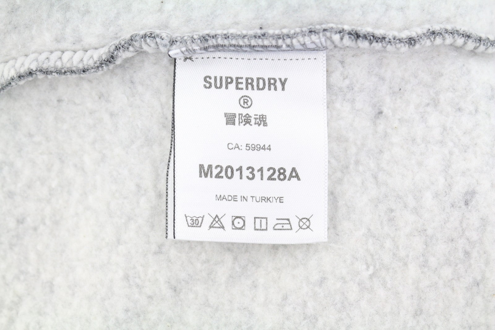 SUPERDRY Athletic VL Raglan Men Hoodie M Grey Melange Kangaroo Logo Pullover