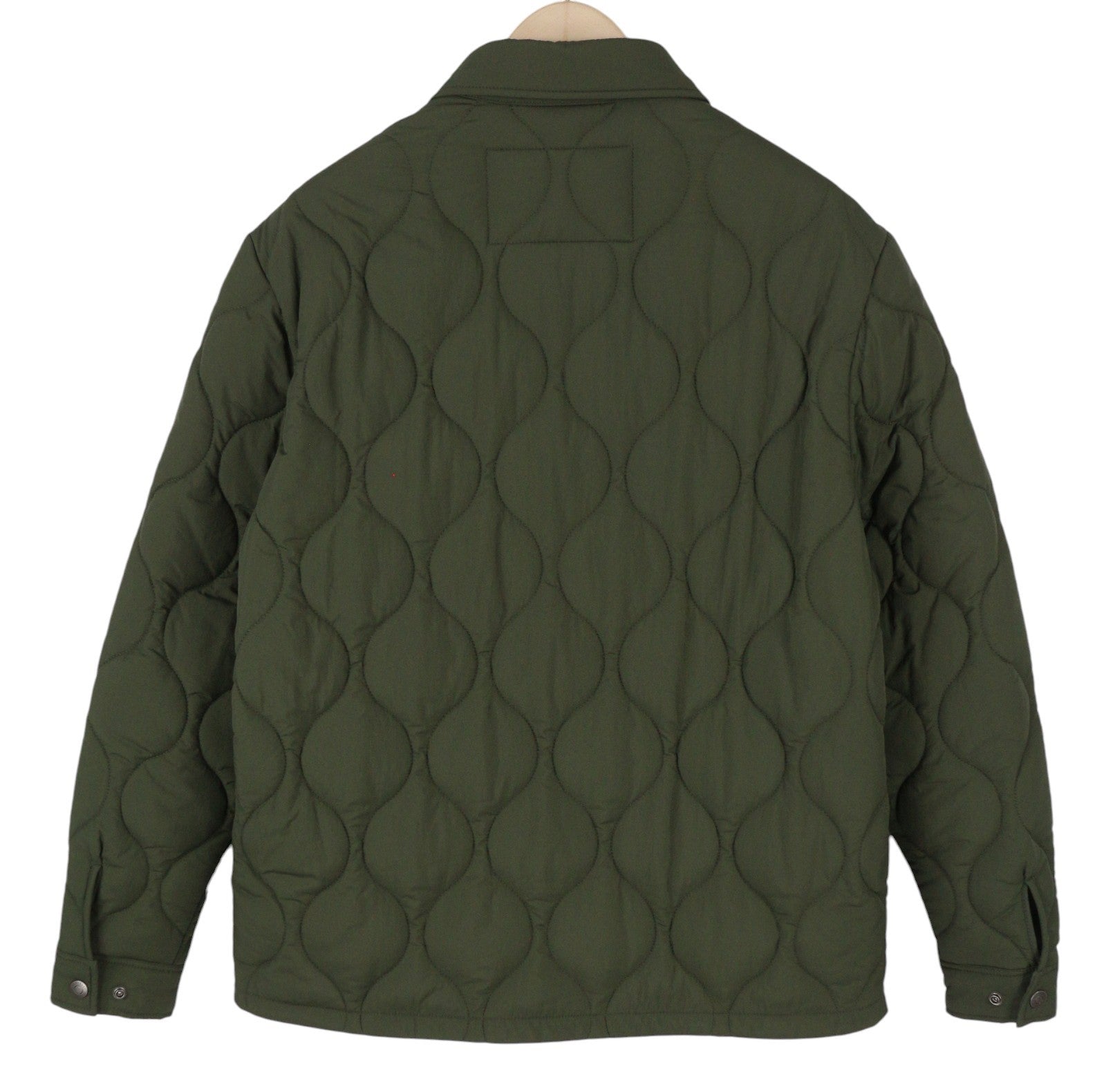 SUPERDRY Surplus Liner Overshirt Men Jacket M Green Quilted Padded Snap Button