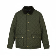 SUPERDRY Quilted Estate Coach Men Jacket M Green Corduroy Collar Lightweight