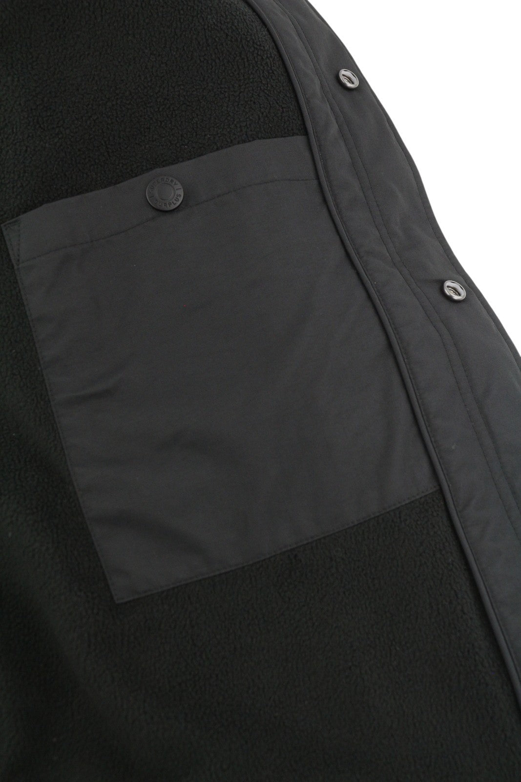 SUPERDRY Nylon Coach Men Jacket M Black Nylon Snap Buttons Spread Lightweight