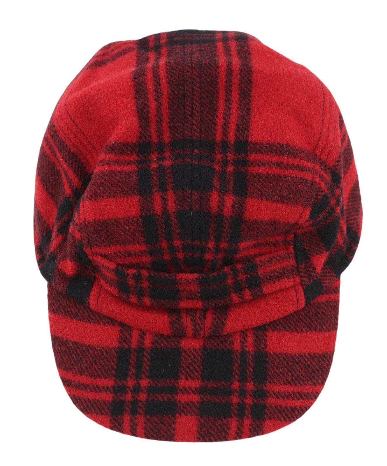 RALPH LAUREN Men Hat L/XL Red Flannel Wool Blend Plaid All Seasons Cap