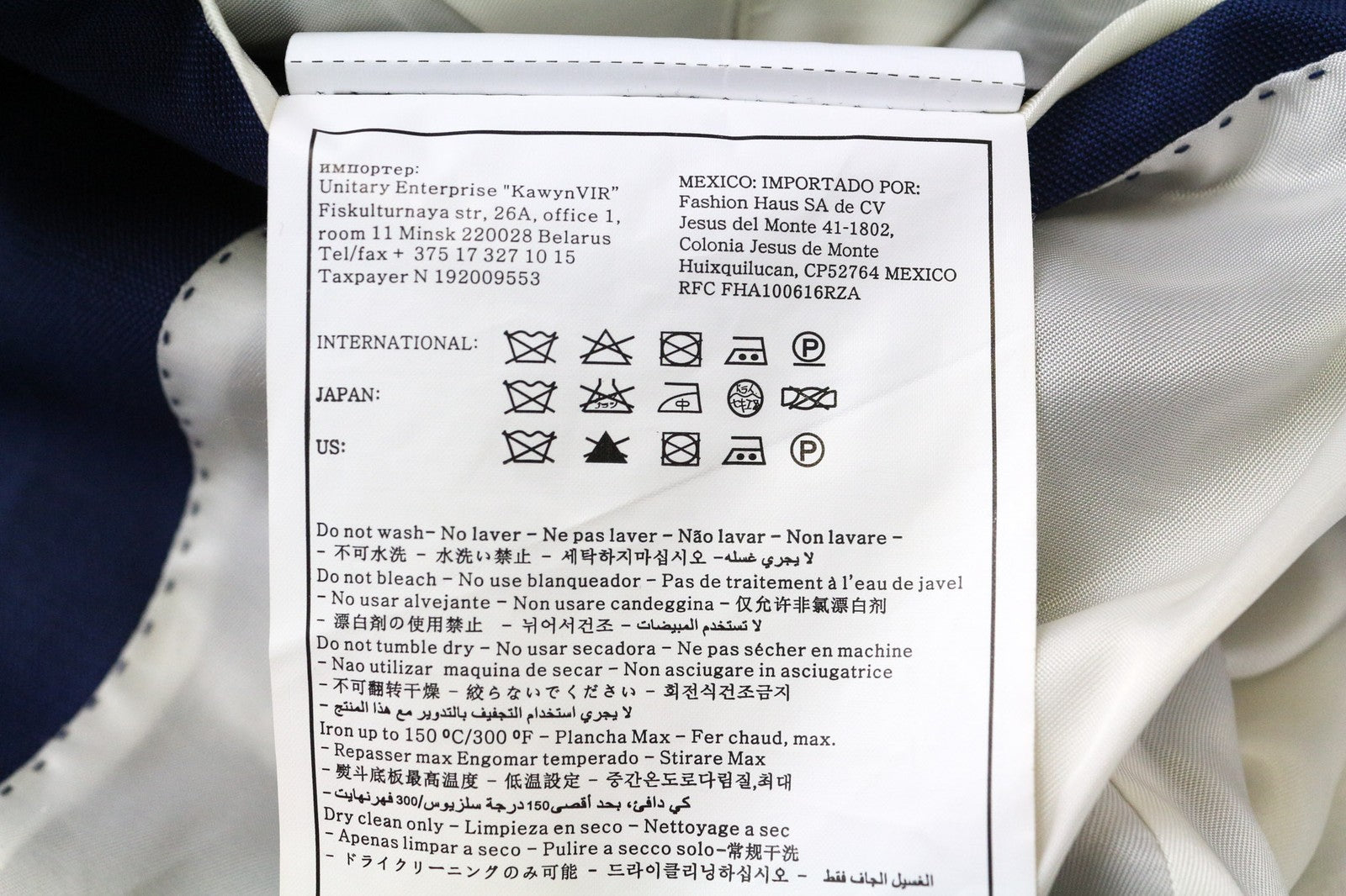 SUITSUPPLY Napoli Men Blazer UK36R Blue Wool Single-Breasted Notch Lapel